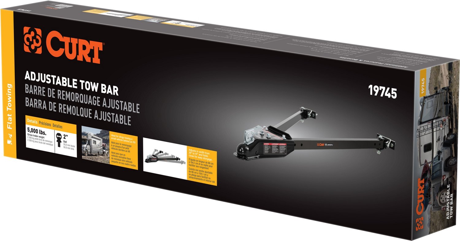 CURT Adjustable 5,000 lb Universal Tow Bar                                                                                       - view number 2