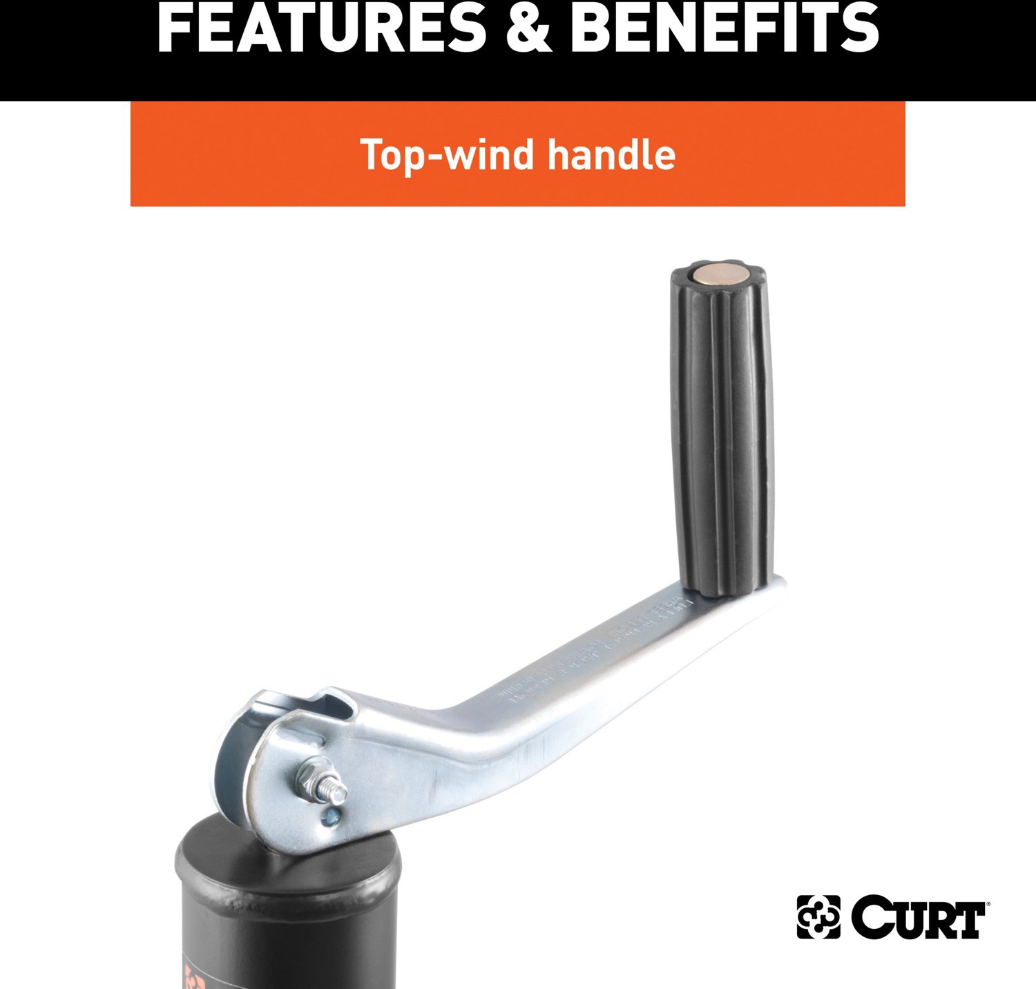 CURT Top Wind 2,000 lb A-Frame Jack - view number 5