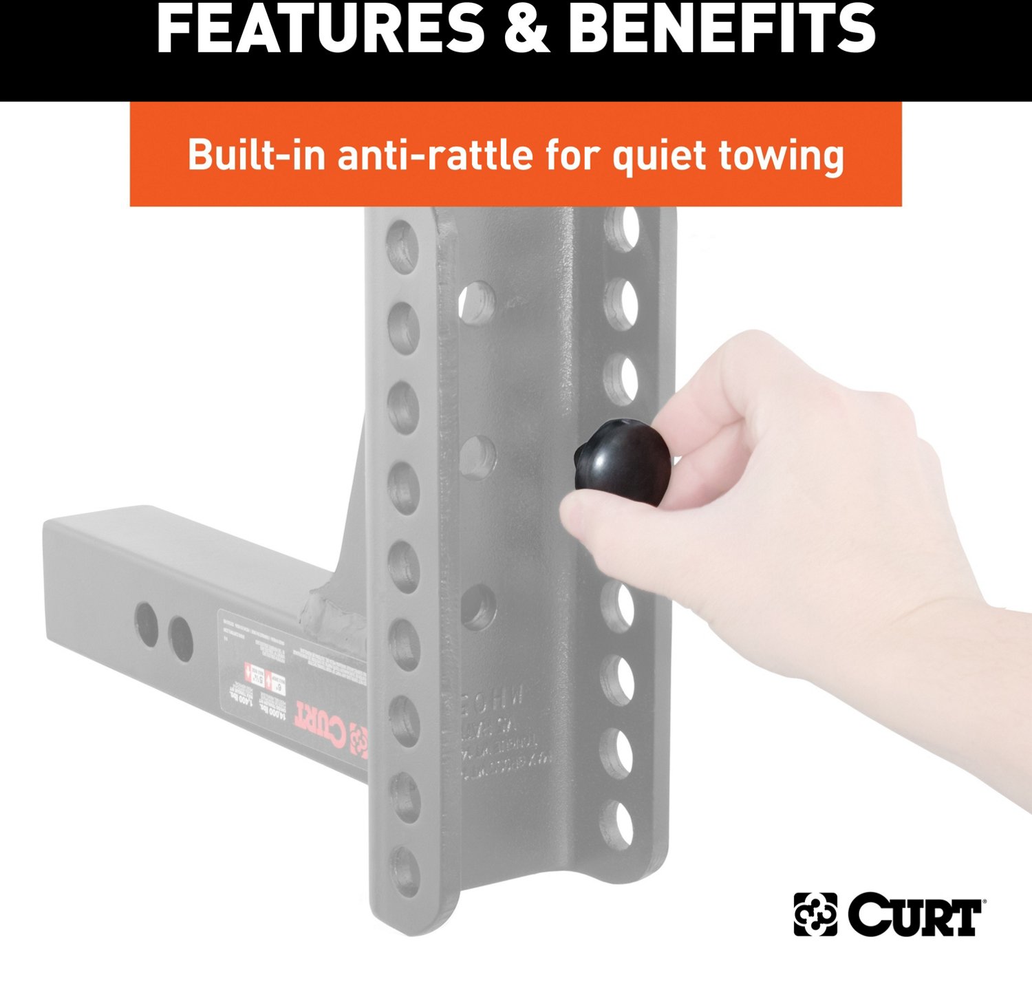 CURT 14,000 lb Adjustable Channel Mount with Dual Ball - view number 7