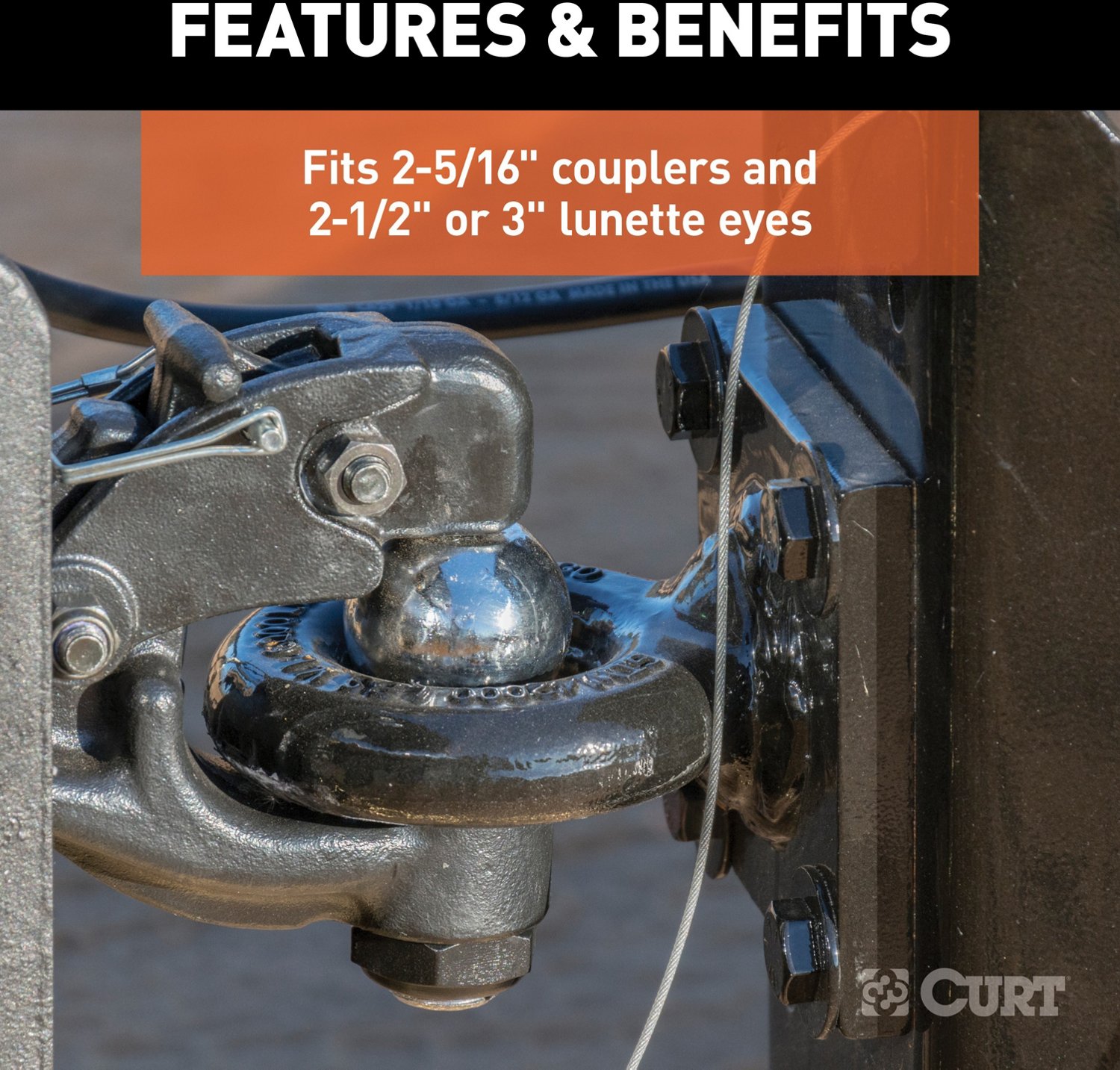 CURT 13,000 lb Adjustable Channel Mount with 2-5/16 in Ball and Pintle                                                           - view number 7
