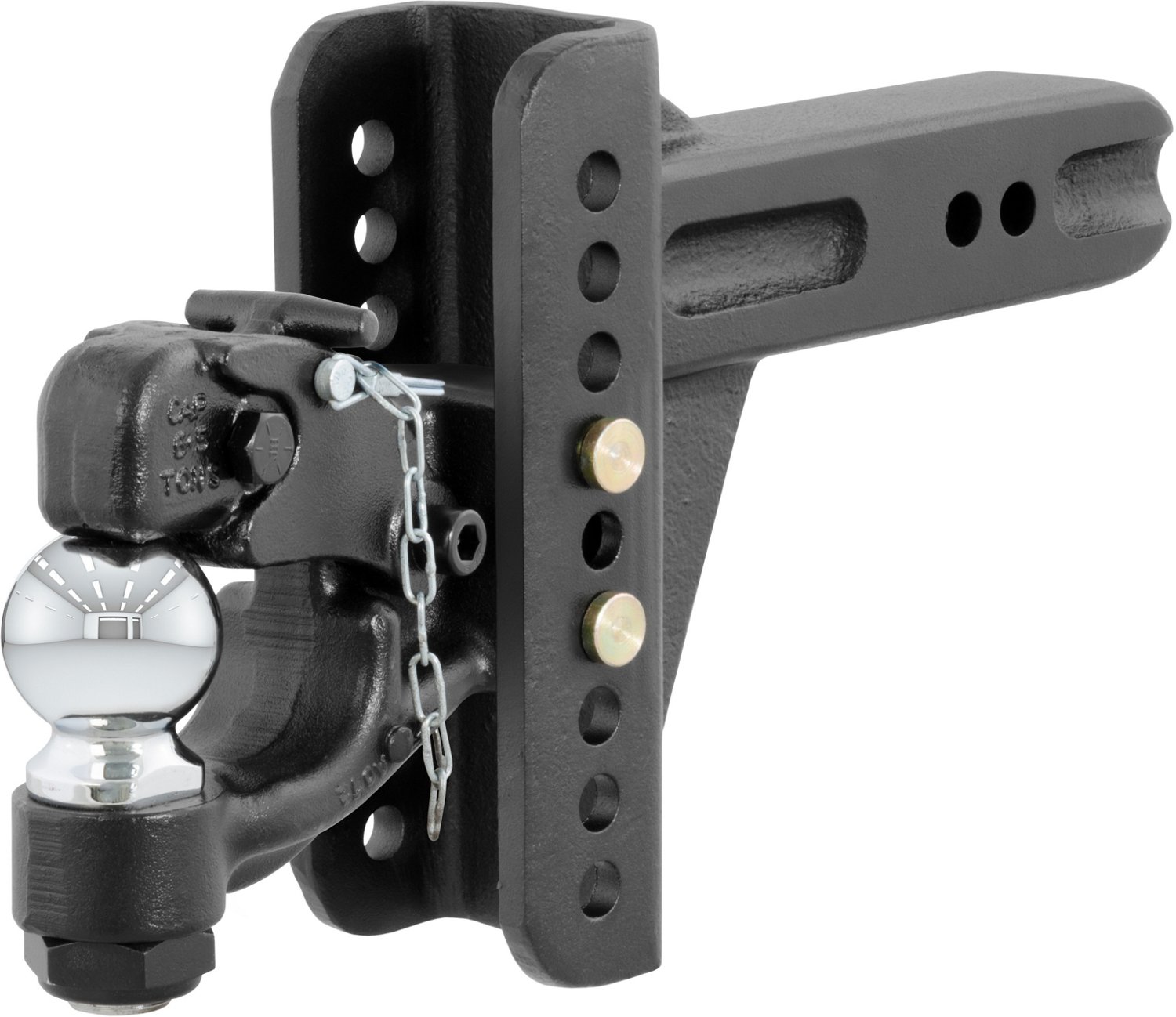 Curt 20000 Lb Adjustable Channel Mount With 2 516 In Ball And Pintle