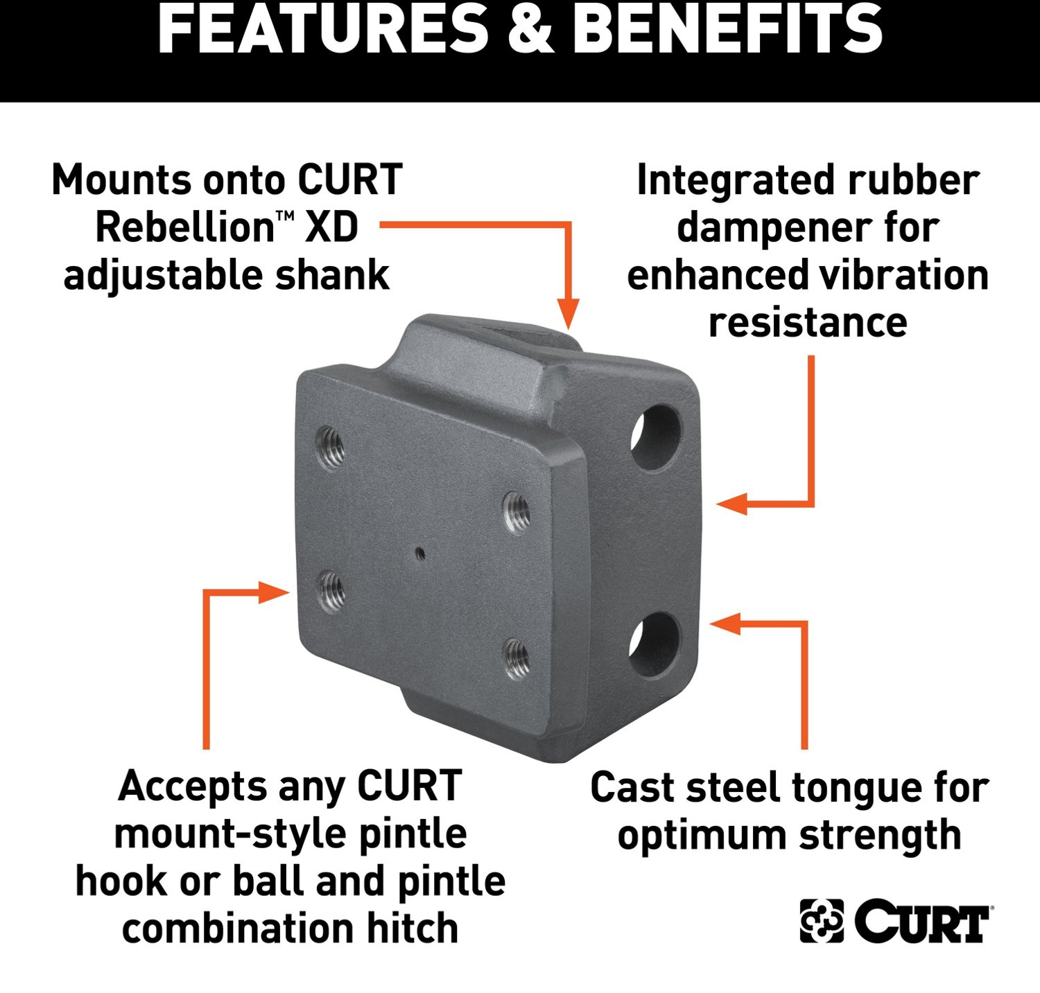 CURT Rebellion XD Pintle Mount Attachment - view number 4