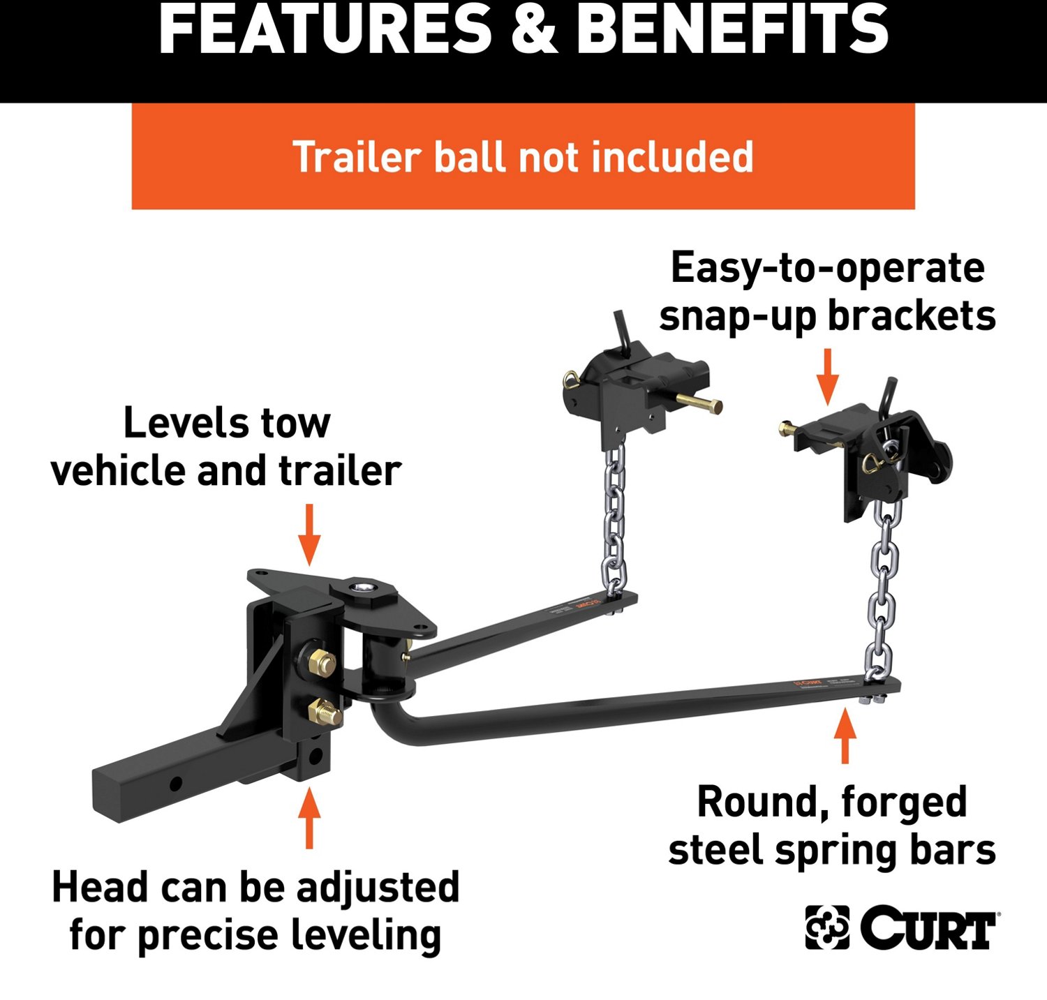 CURT Round Bar 1,000 lb WD Hitch - view number 5