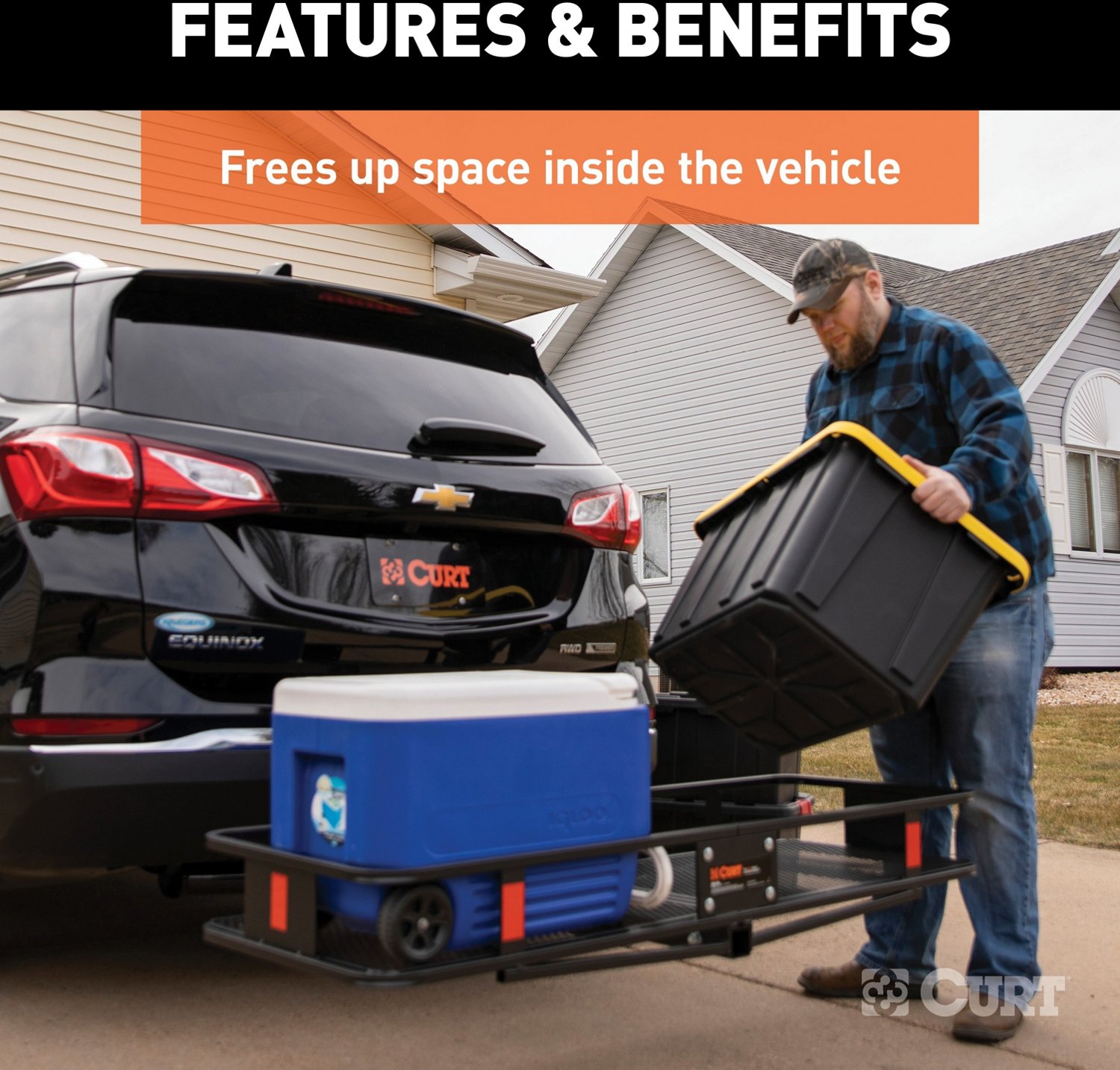 CURT 60 in x 20 in Folding Cargo Carrier - view number 5