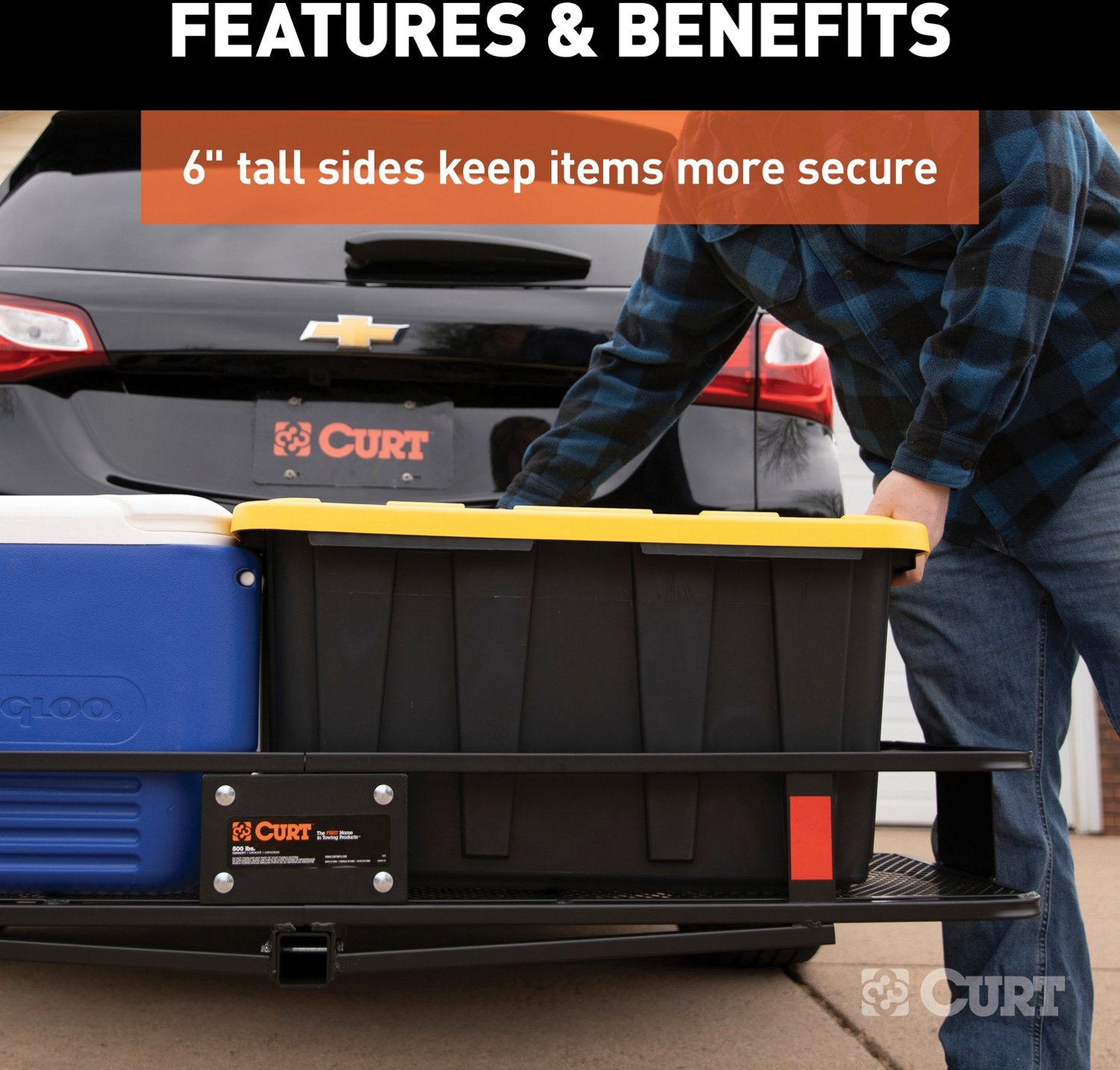 CURT 60 in x 20 in Folding Cargo Carrier - view number 6