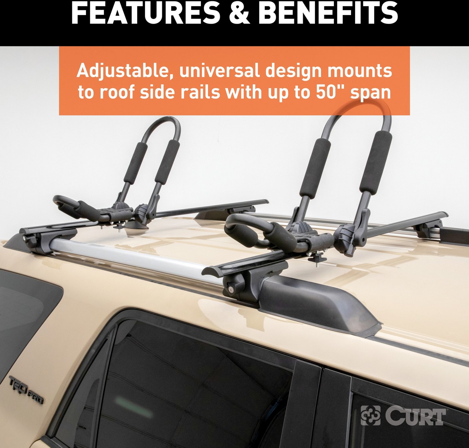 CURT Aluminum Cargo Crossbars 2 Pack Academy