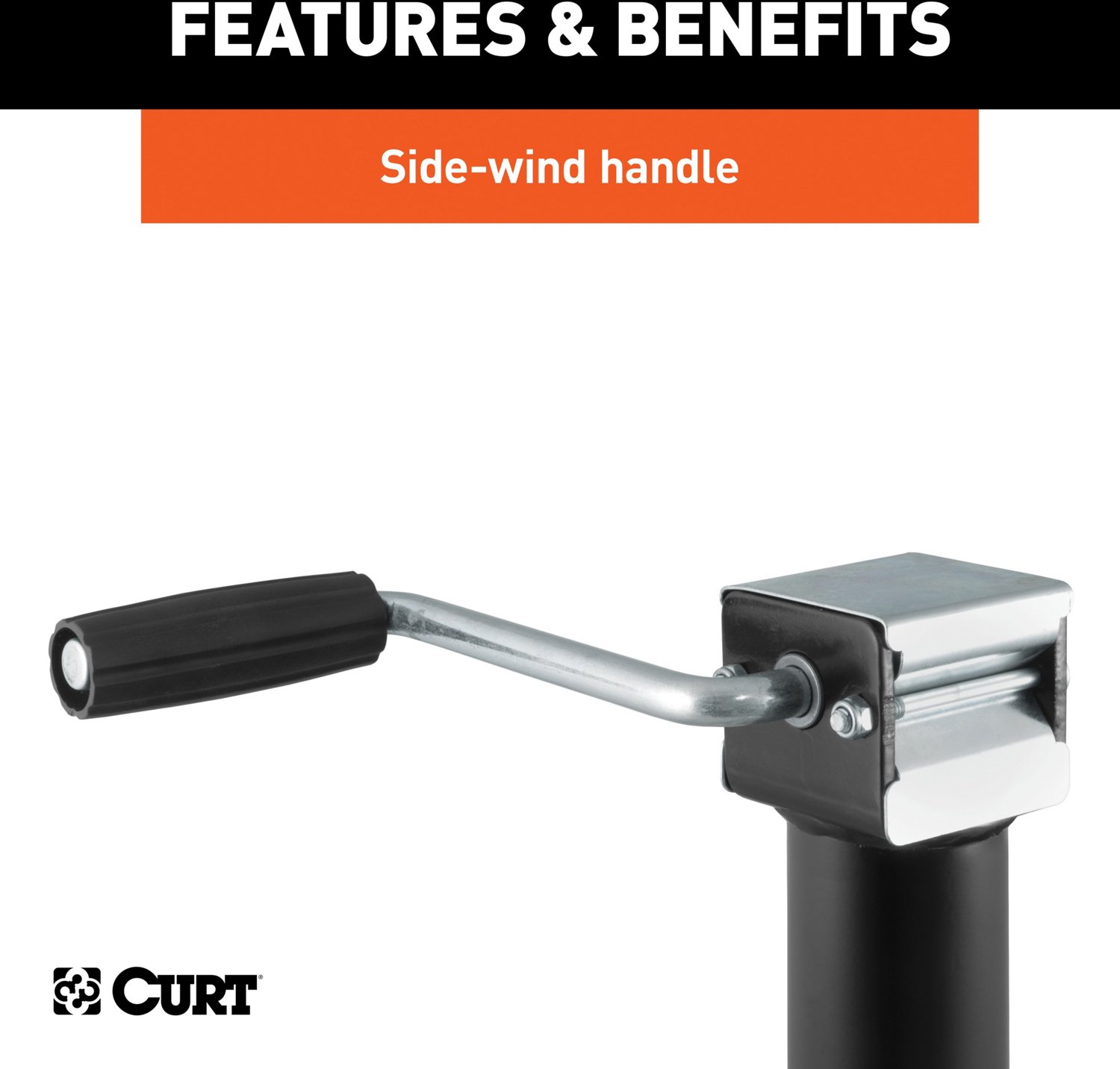 CURT Side Wind Pipe Mount Swivel Jack - view number 5