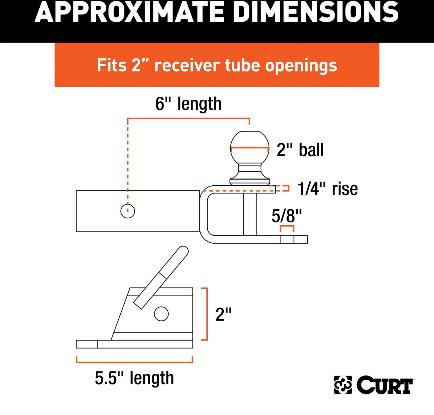 CURT ATV Towing Starter Kit with 2 in Shank and 2 in Trailer Ball - view number 3