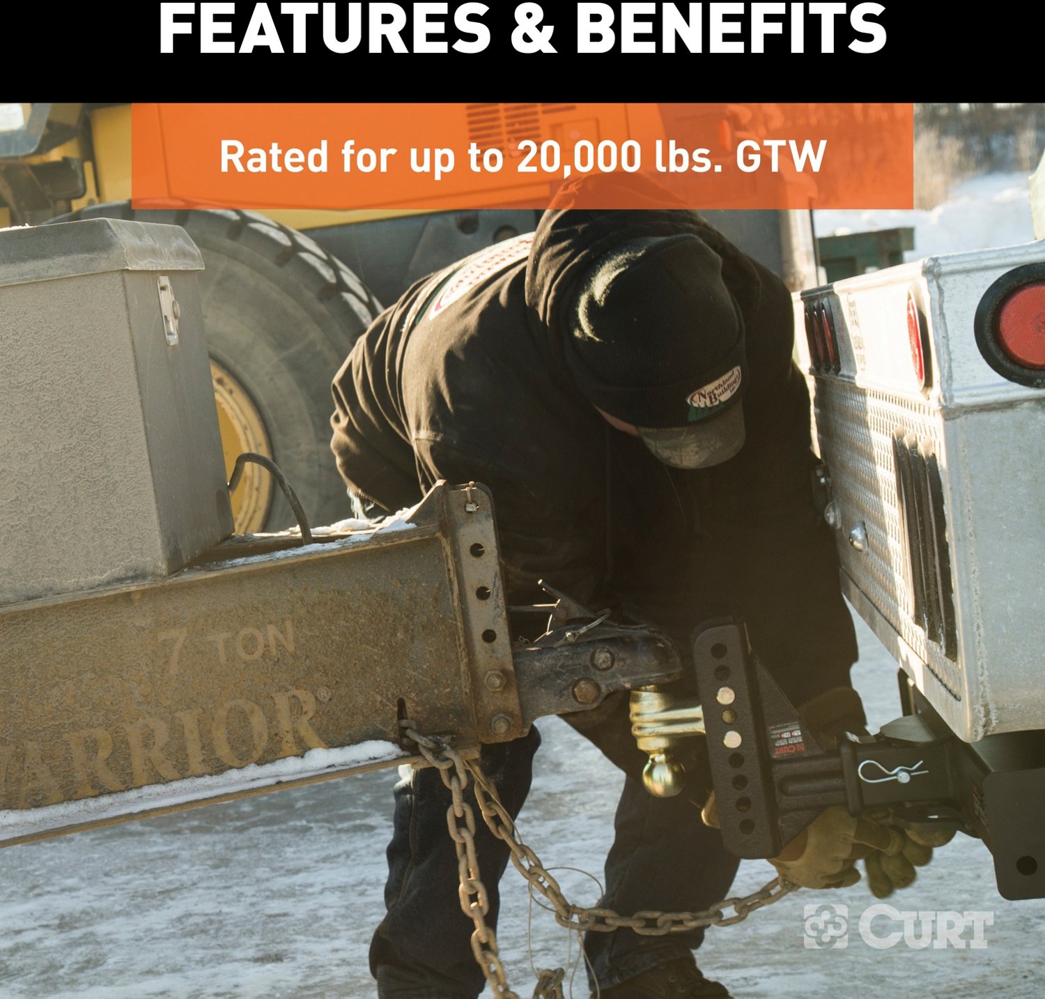 CURT 20,000 lb Adjustable Channel Mount with Dual Ball - view number 6