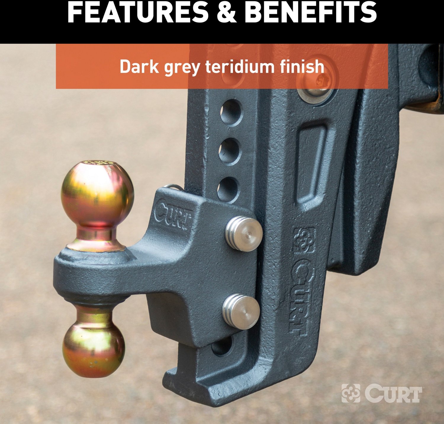 CURT Rebellion XD 20,000 lb Adjustable Cushion Hitch Mount Academy