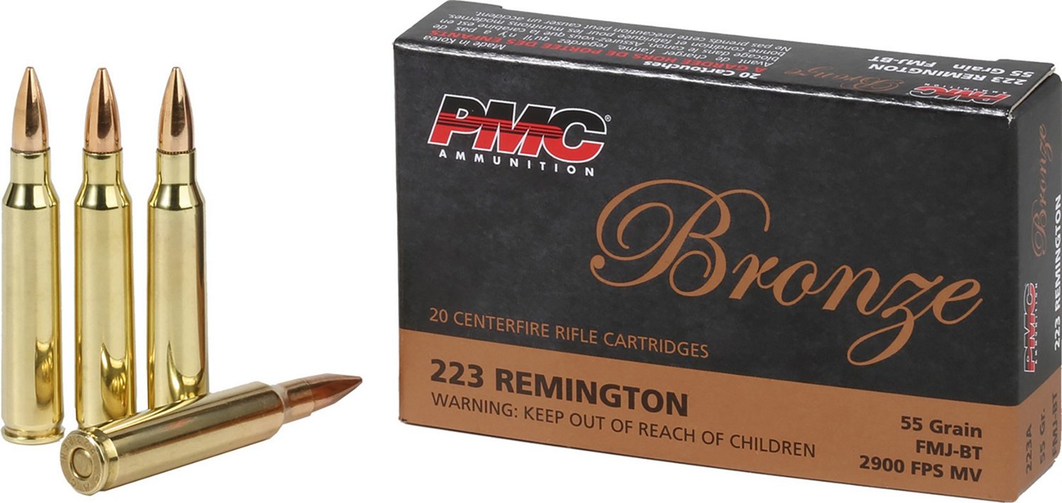 20 Rounds of Bulk .223 Ammo by PMC - 55gr FMJBT