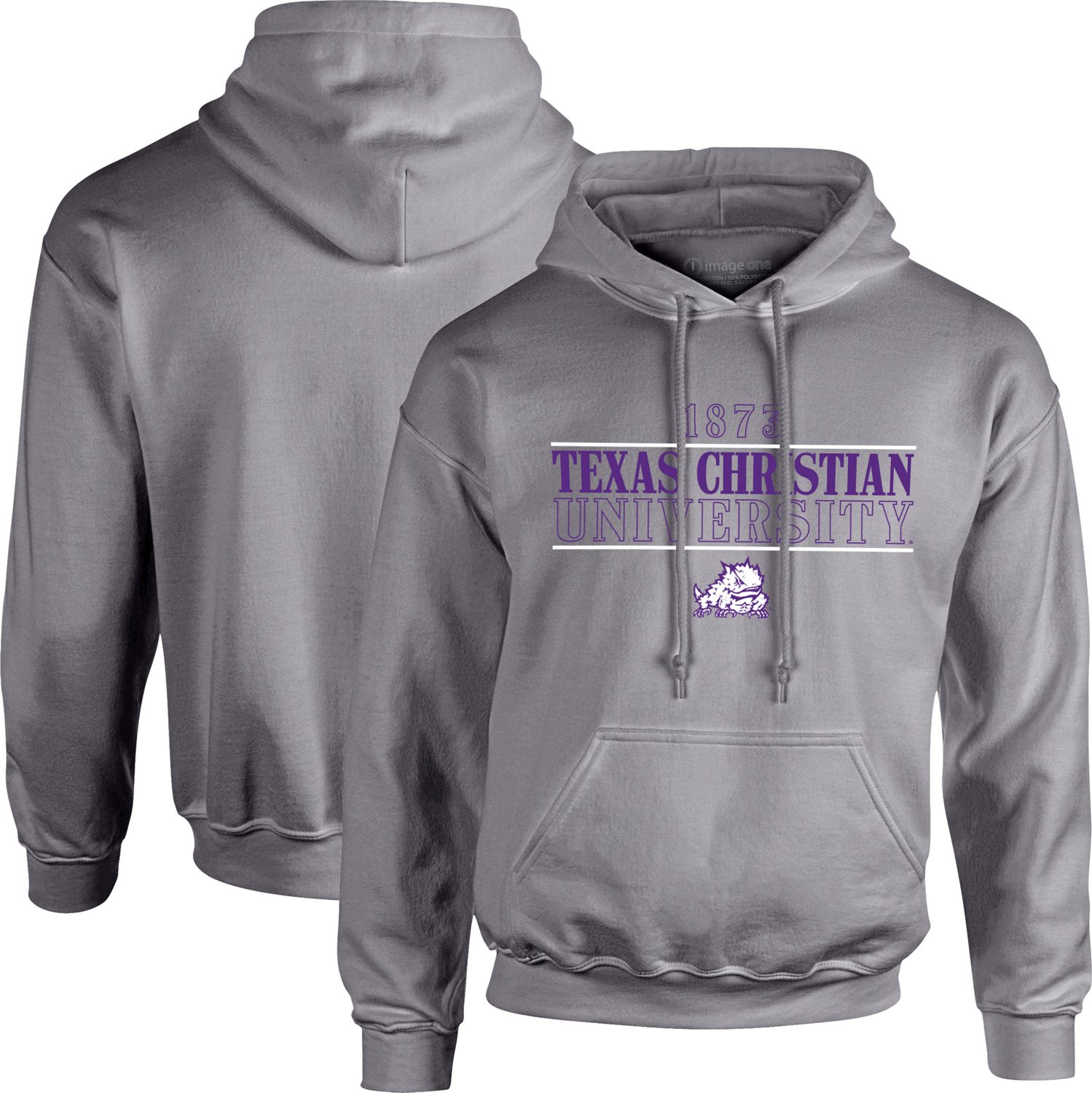 Image One Men's Texas Christian University Type Hoodie - view number 3