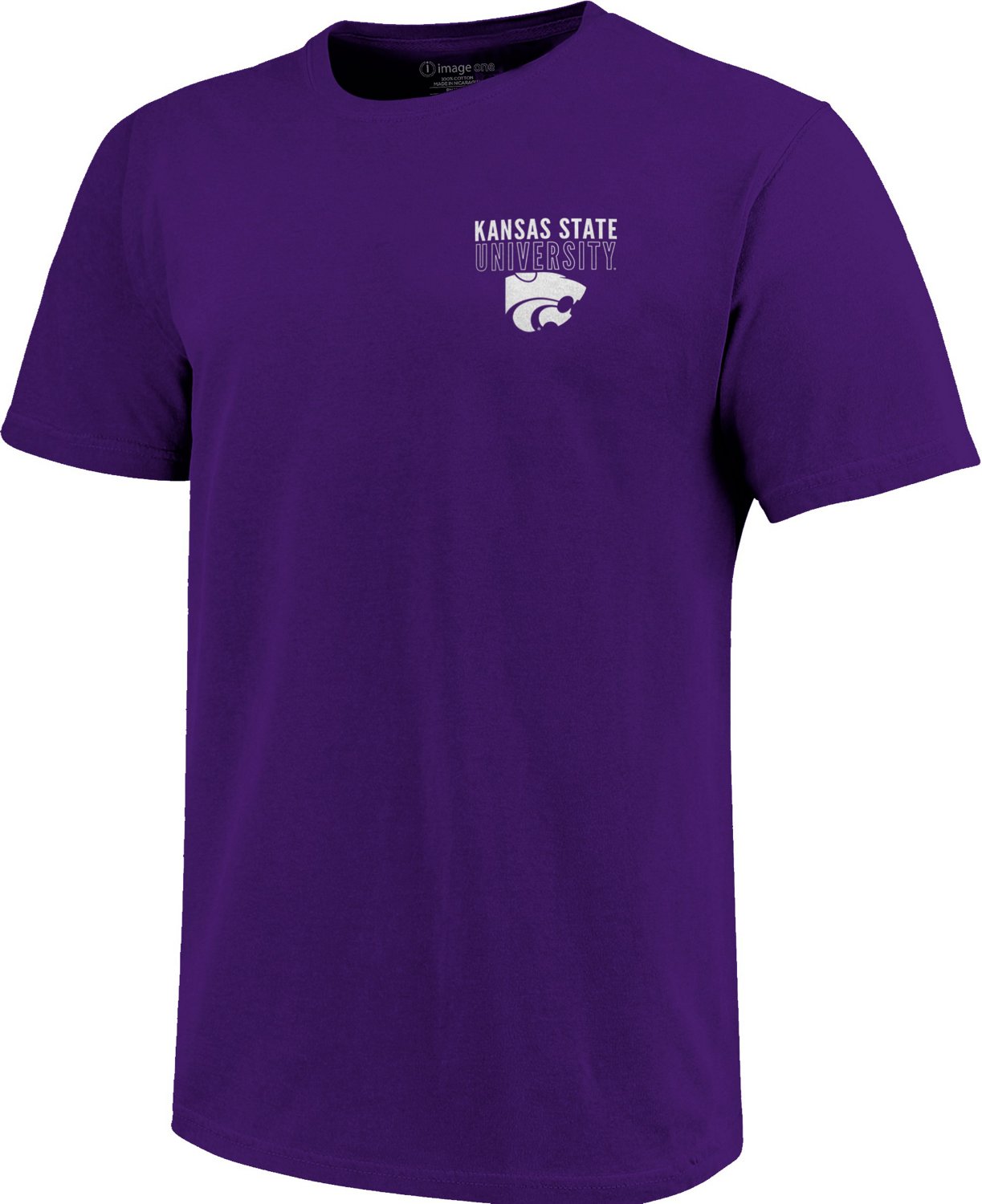 Image One Men's Kansas State University Fight Song State Overlay T-shirt - view number 2
