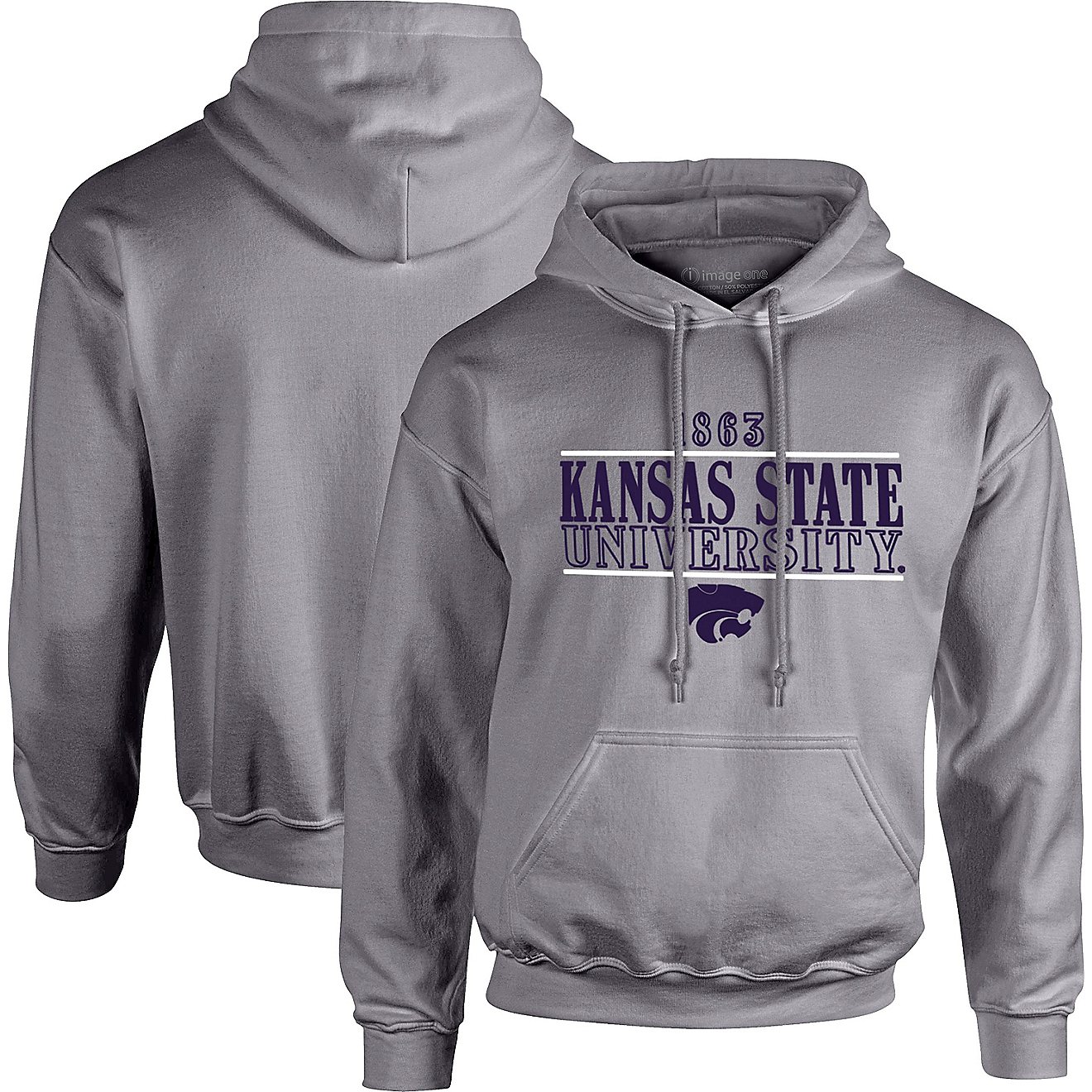 Image One Men's Kansas State University Type Hoodie                                                                              - view number 3