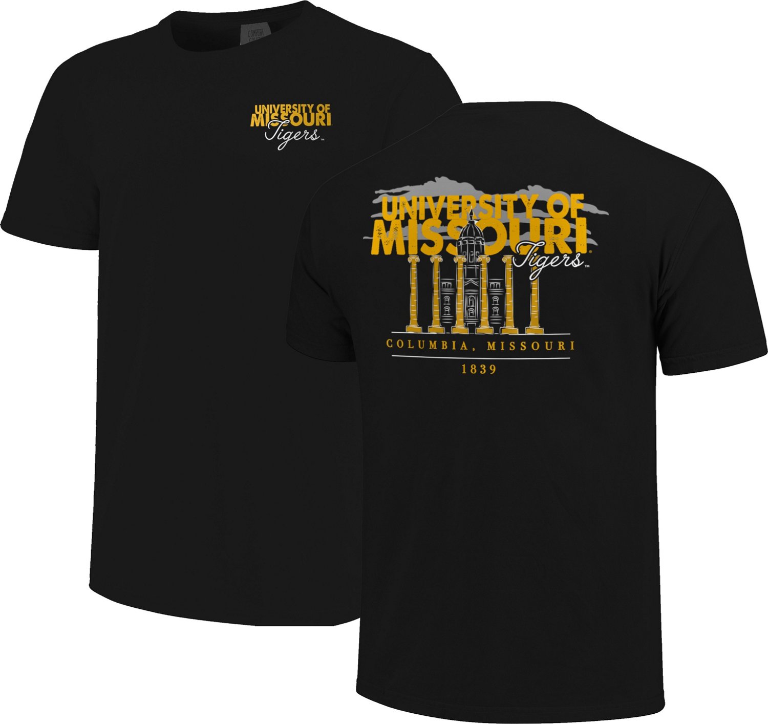 Image One Men's University of Missouri Comfort Color Building Scene Short Sleeve T-shirt - view number 3