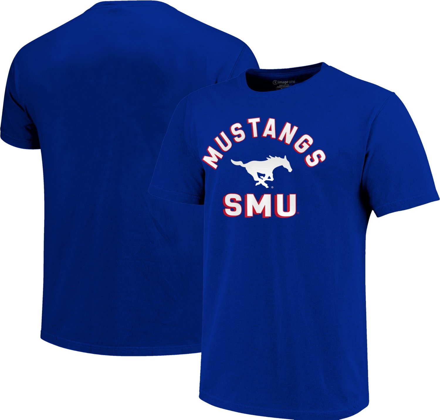 Image One Men's Southern Methodist University Retro Stack Short Sleeve T-shirt - view number 3