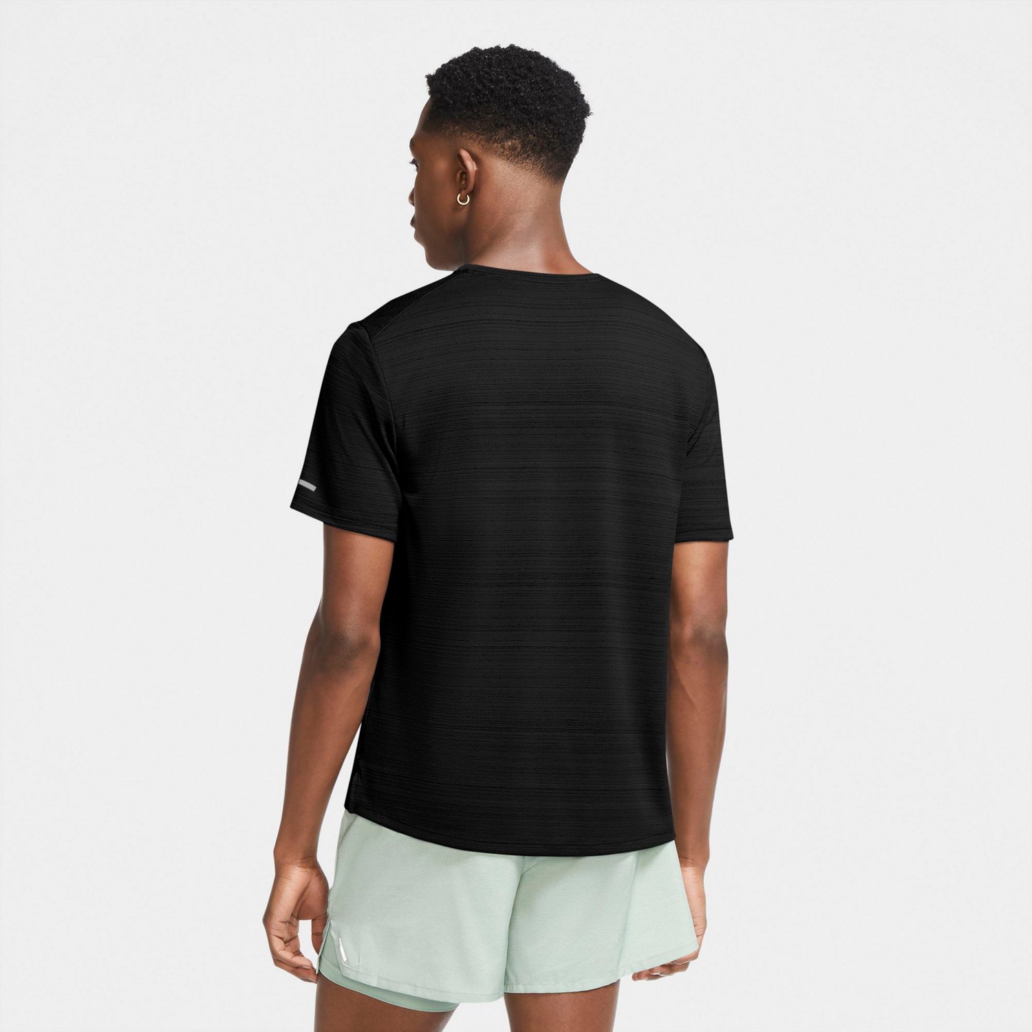Nike Dri Fit Miler Short Sleeve T-Shirt Black