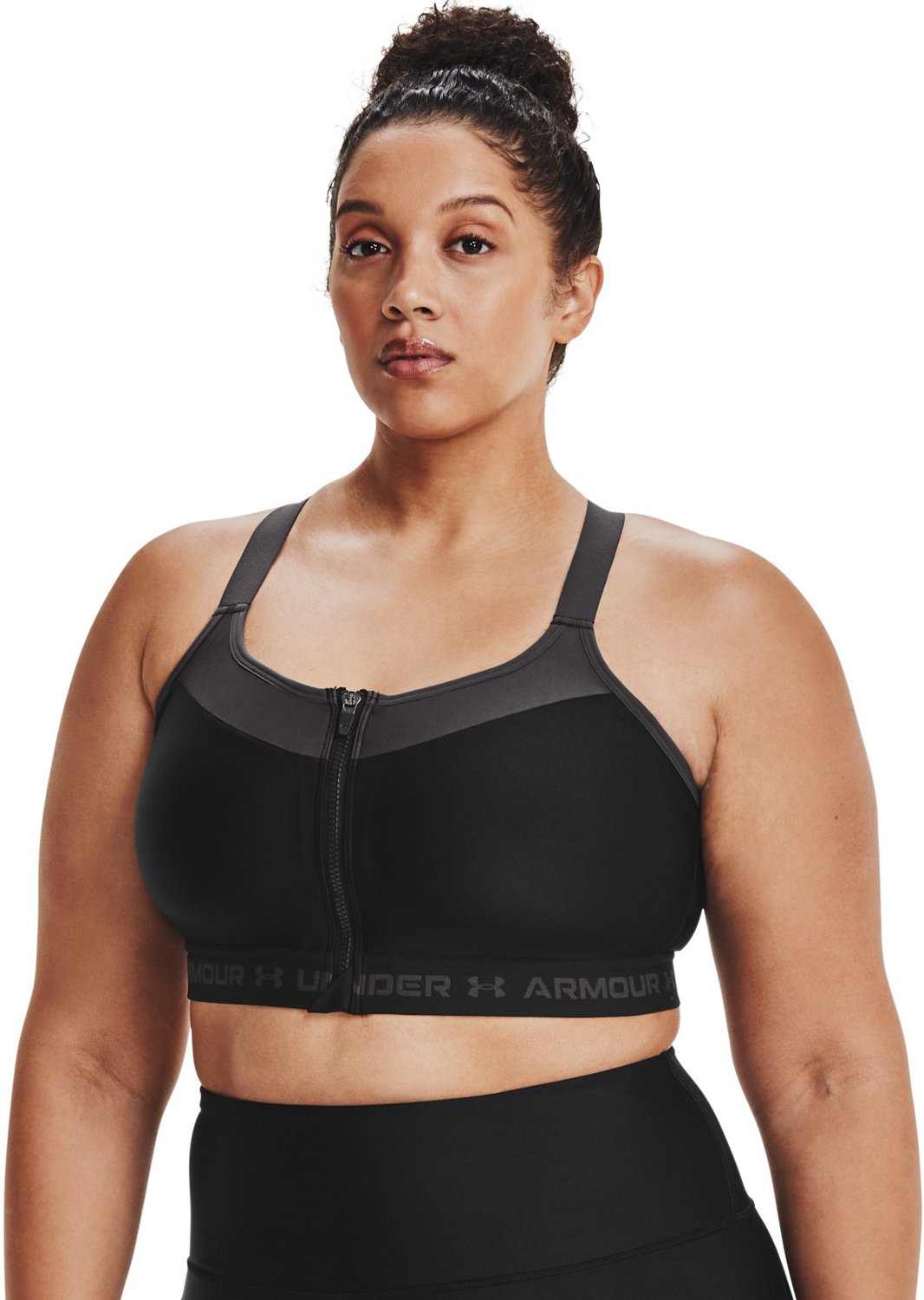 Under Armour Women's Armour High Crossback Zip Sports Bra Academy