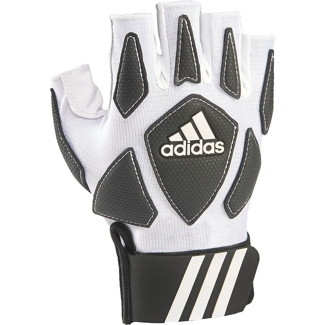adidas Adults' Scorch Destroy 1/2 Finger Lineman Football Gloves                                                                 - view number 1