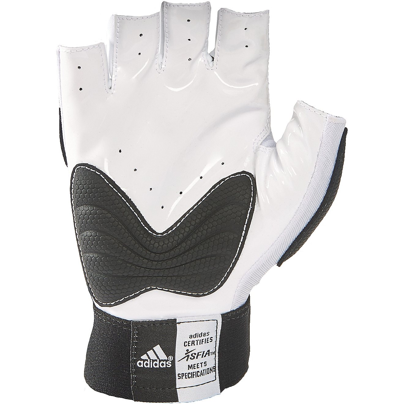 adidas Adults' Scorch Destroy 1/2 Finger Lineman Football Gloves                                                                 - view number 2