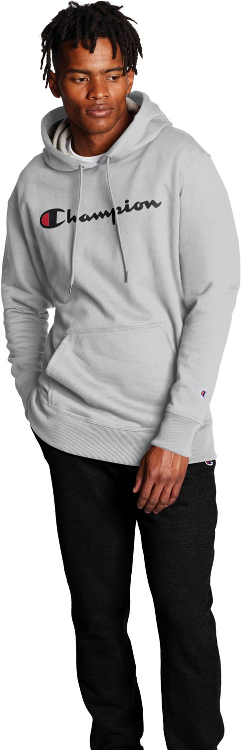 Champion Men's Powerblend Fleece Graphic Script Logo Pullover Hoodie, up to Size 2XL