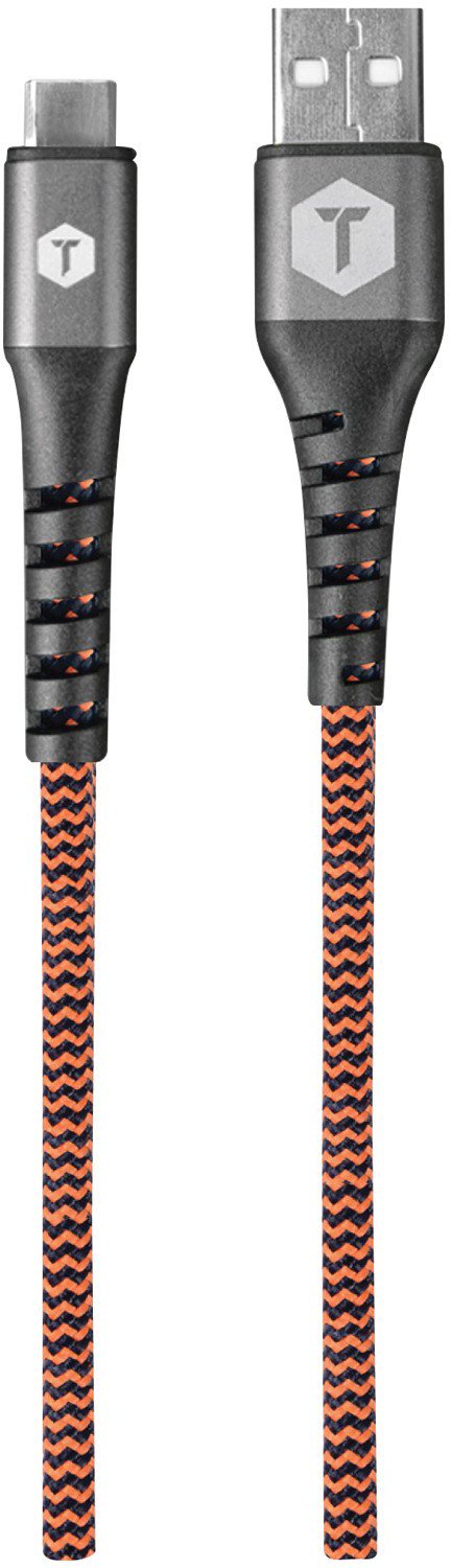 Tough Tested Charge & Sync USB Type-A to USB-C Hi-Speed Braided-Fabric 6-Foot Cable