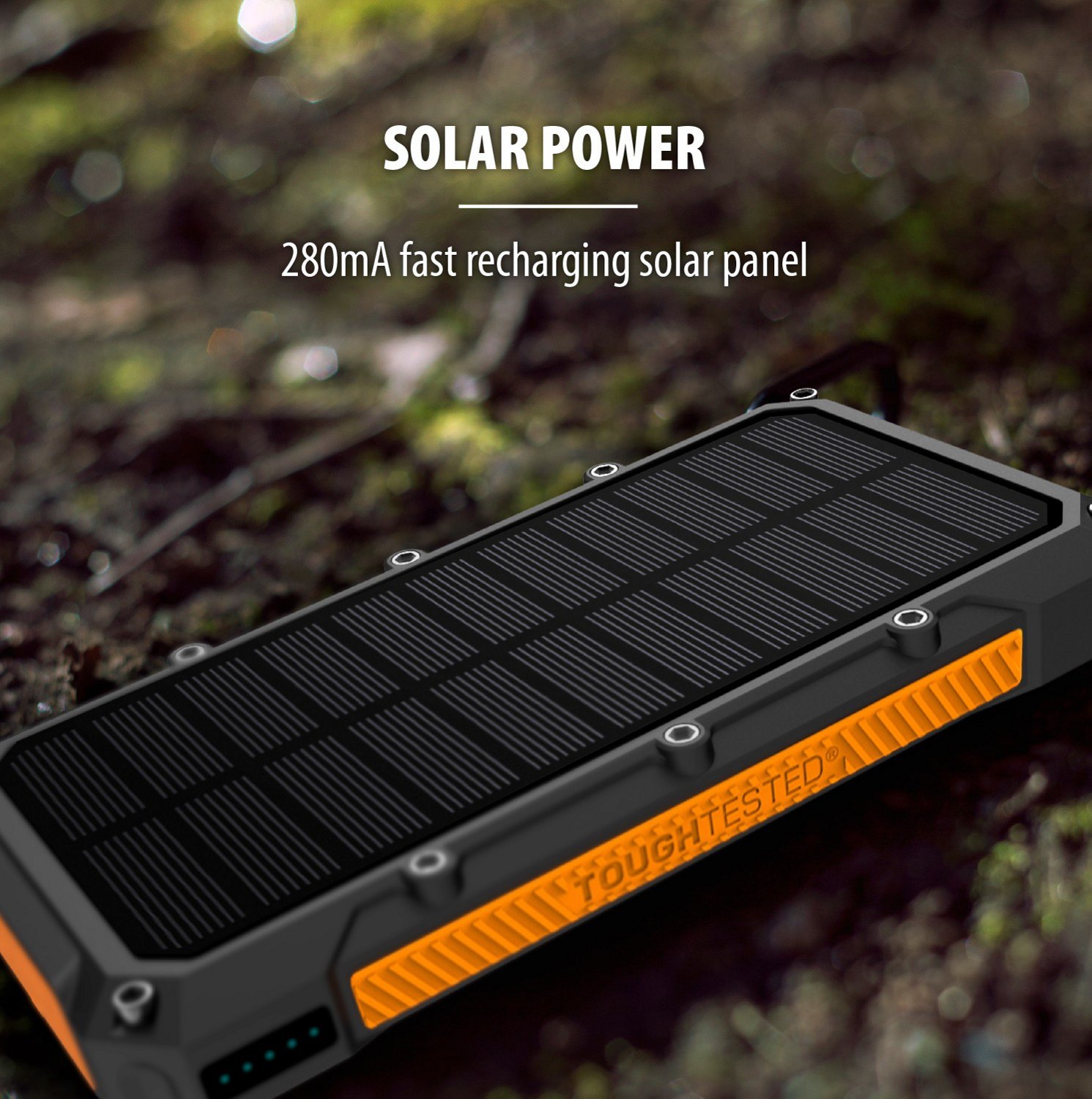 Tough Tested 16,000mAh Solar Power Bank with Flashlight                                                                          - view number 2