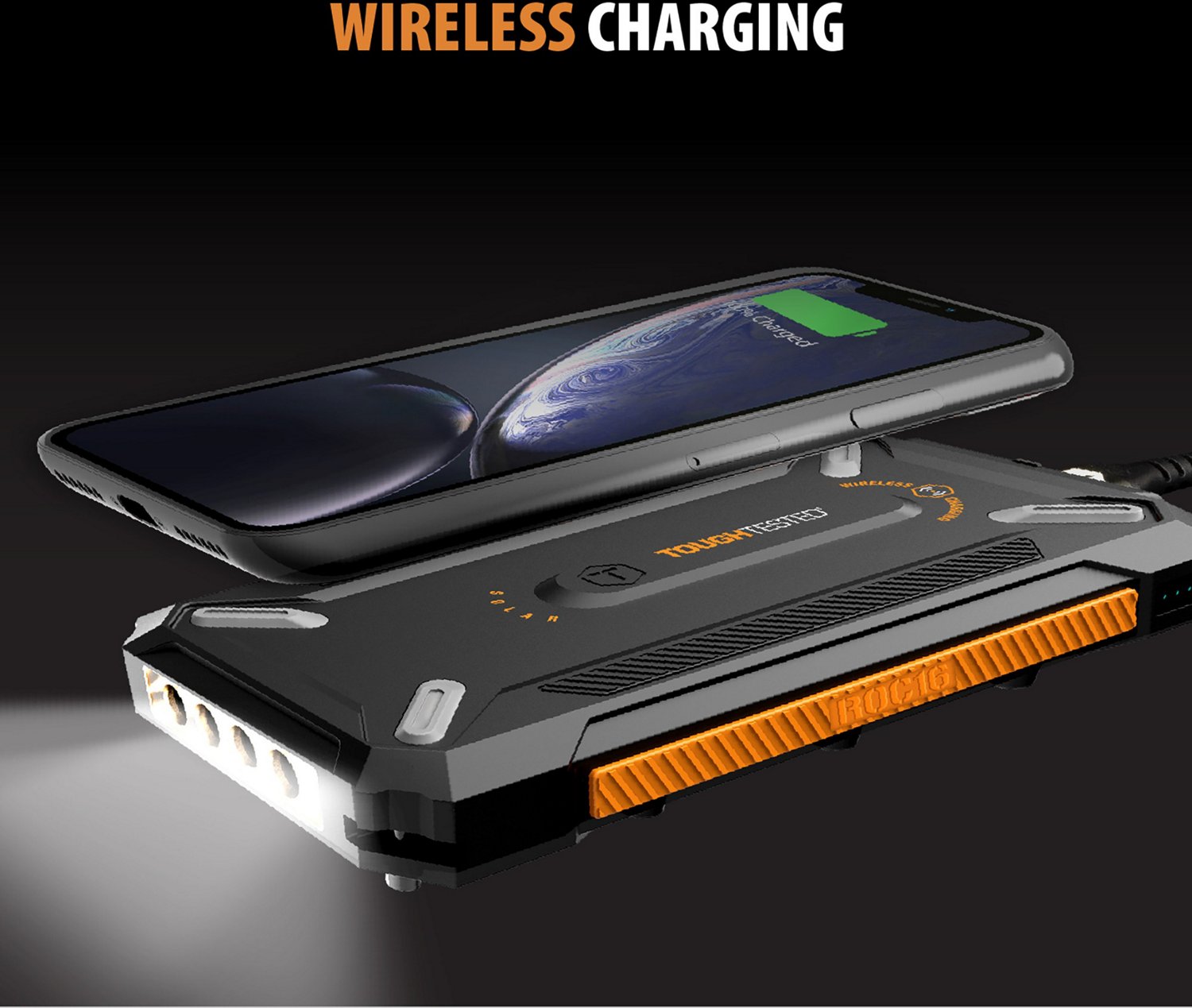 Tough Tested 16,000mAh Solar Power Bank with Flashlight                                                                          - view number 3
