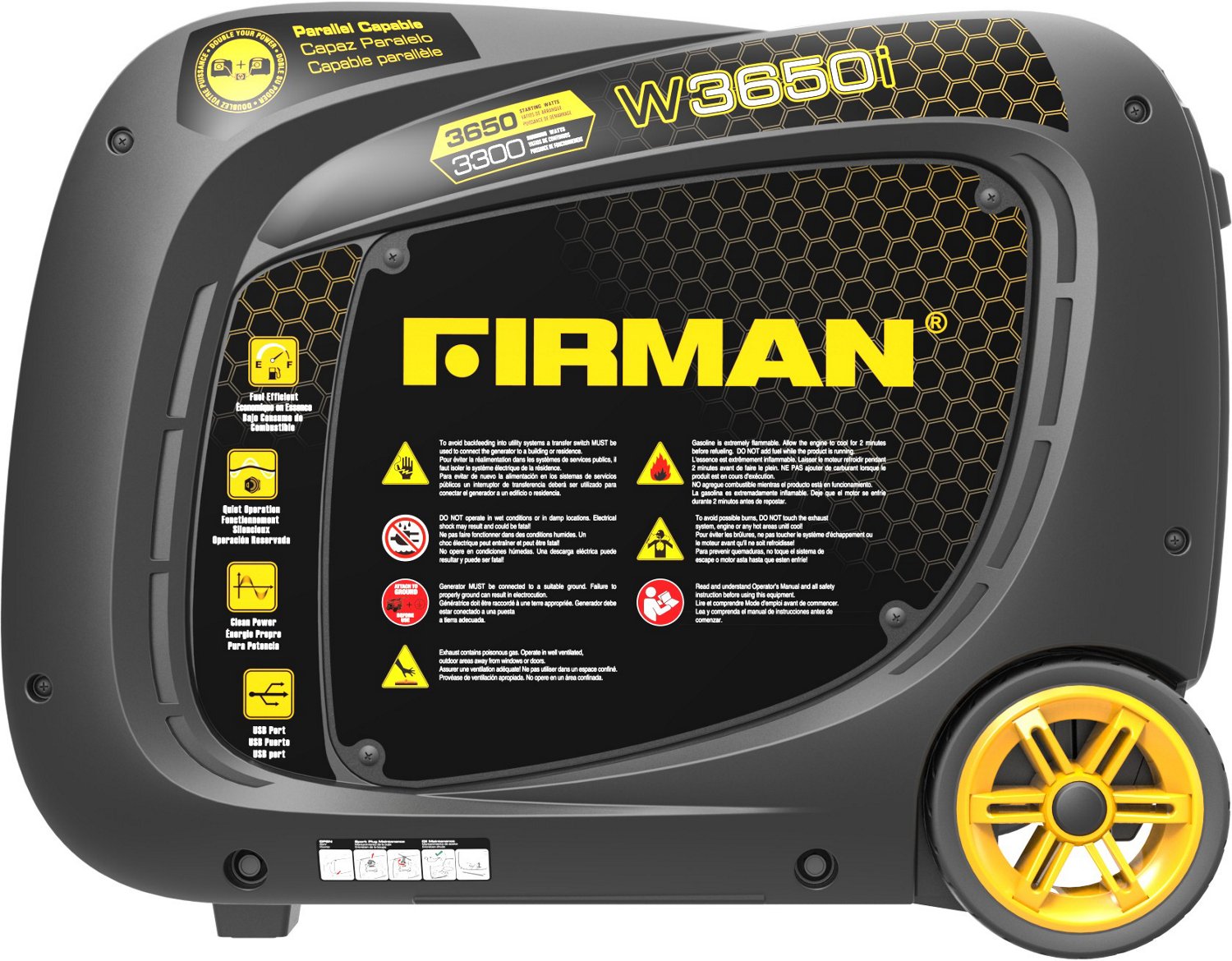 Firman 3,650 Watt Recoil Start Inverter Generator - view number 4