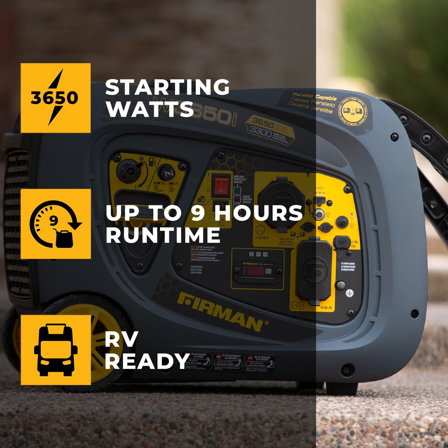 Firman 3,650 Watt Recoil Start Inverter Generator - view number 7