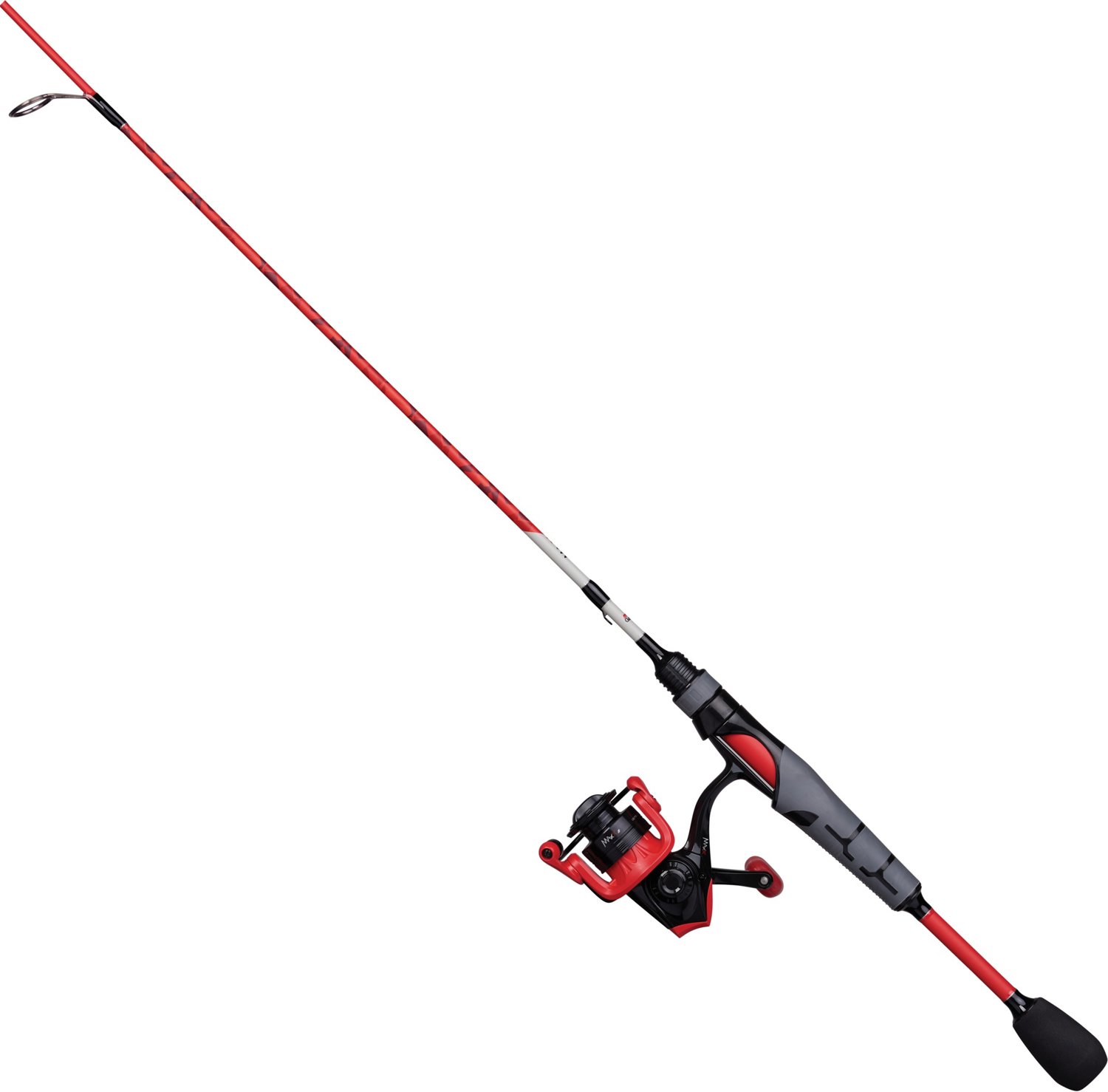  Abu Garcia 6' Max X Fishing Rod and Reel Spinning Combo, 3 +1  Ball Bearings with Lightweight Graphite Body & Rotor, Rocket Line  Management System Red : Sports & Outdoors