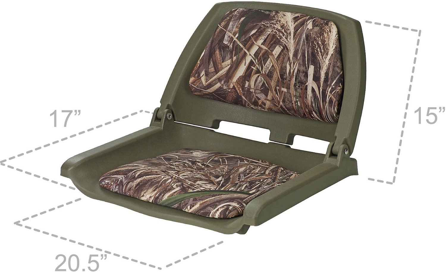Marine Raider Realtree Max-5® Padded Fold Down Boat Seat                                                                        - view number 3
