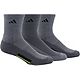 adidas Men’s Cushioned Climalite X Mid-Crew Socks 3 Pack                                                                       - view number 1 selected