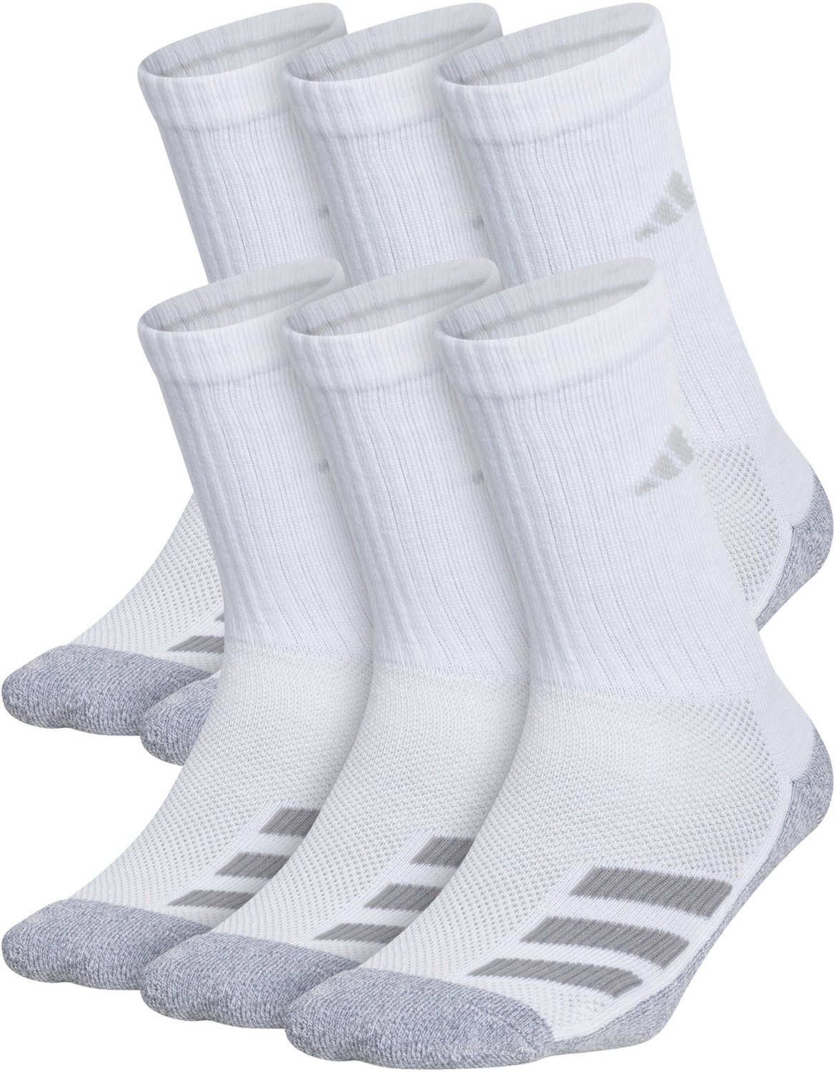 adidas Youth Cushioned Angle Stripe Crew Socks 6-Pack - view number 2