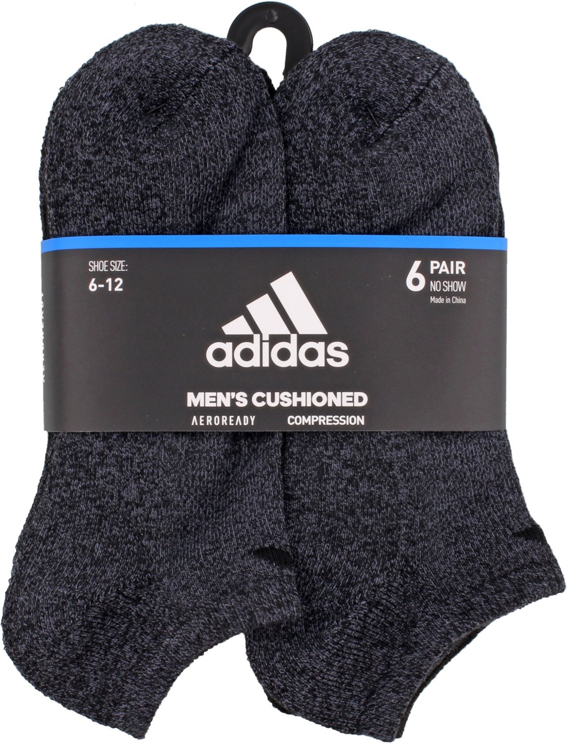 adidas Men's Large Athletic No-Show Socks 6 Pack - view number 7