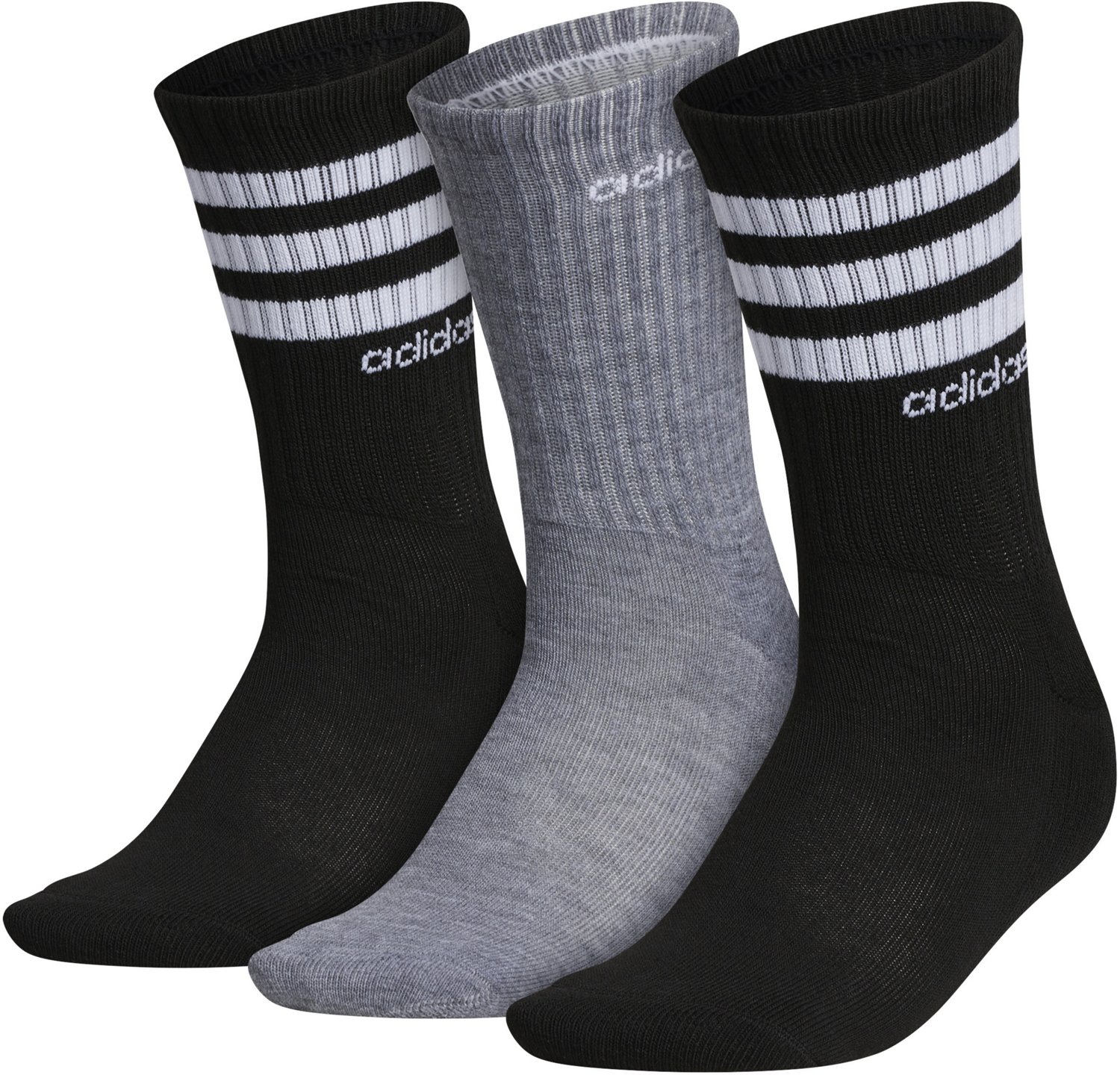 adidas 3-Stripe Crew Socks 3 Pack | Academy