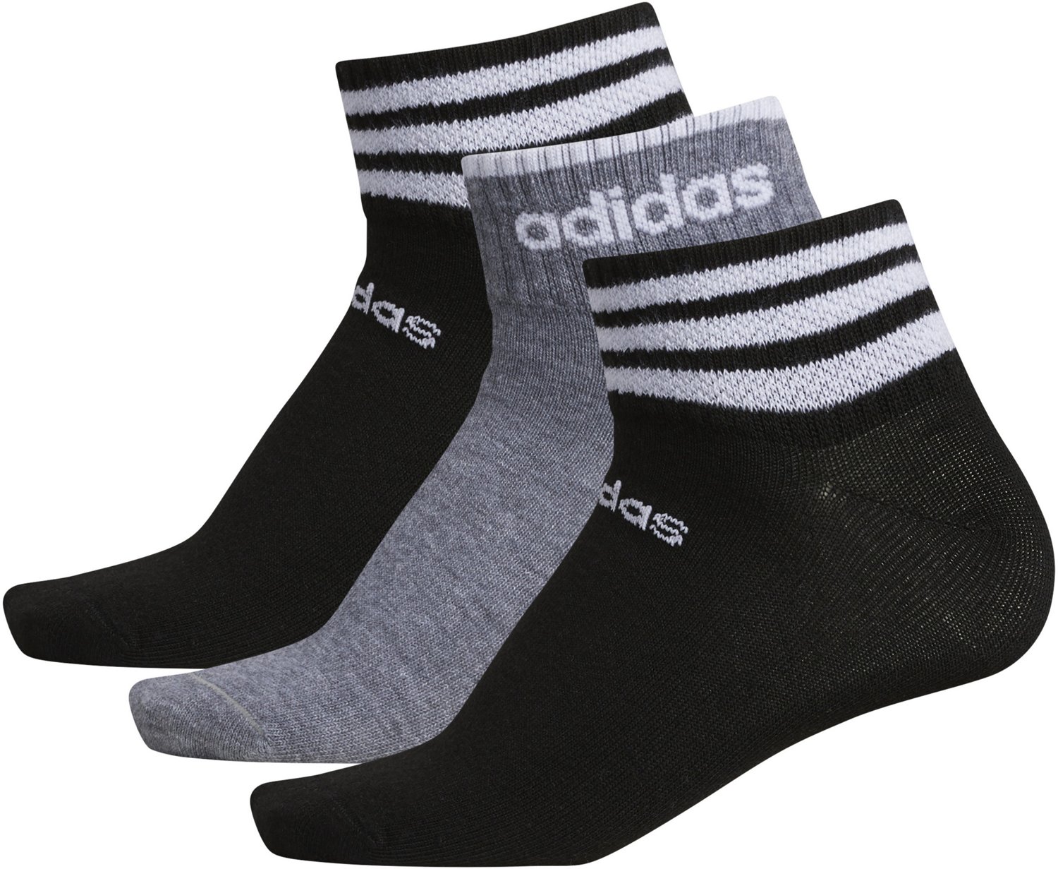 adidas 3-Stripe Shortie Low-Cut Socks 3 Pack - view number 2
