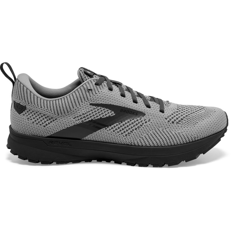 Brooks Men's Revel 5 Running Shoes Gray/Black, 9 - Men's Running at Academy Sports product image