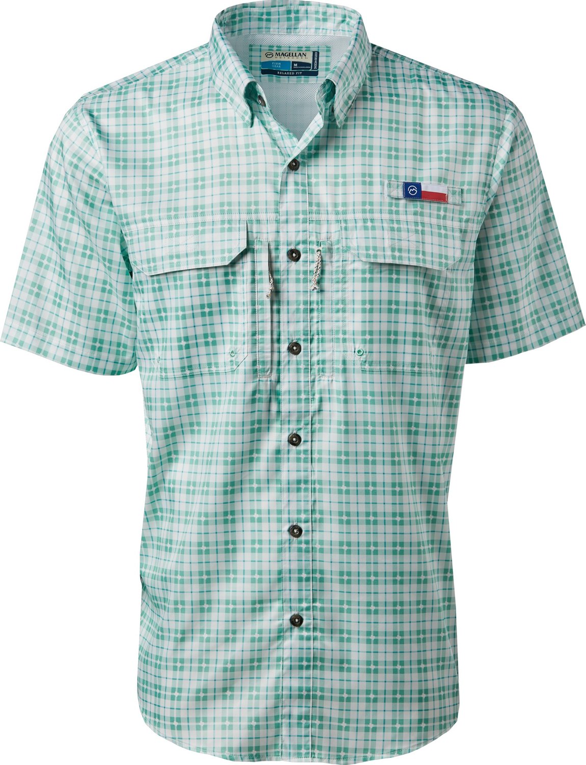 Magellan Outdoors Men's Local State Plaid Texas Short Sleeve Shirt