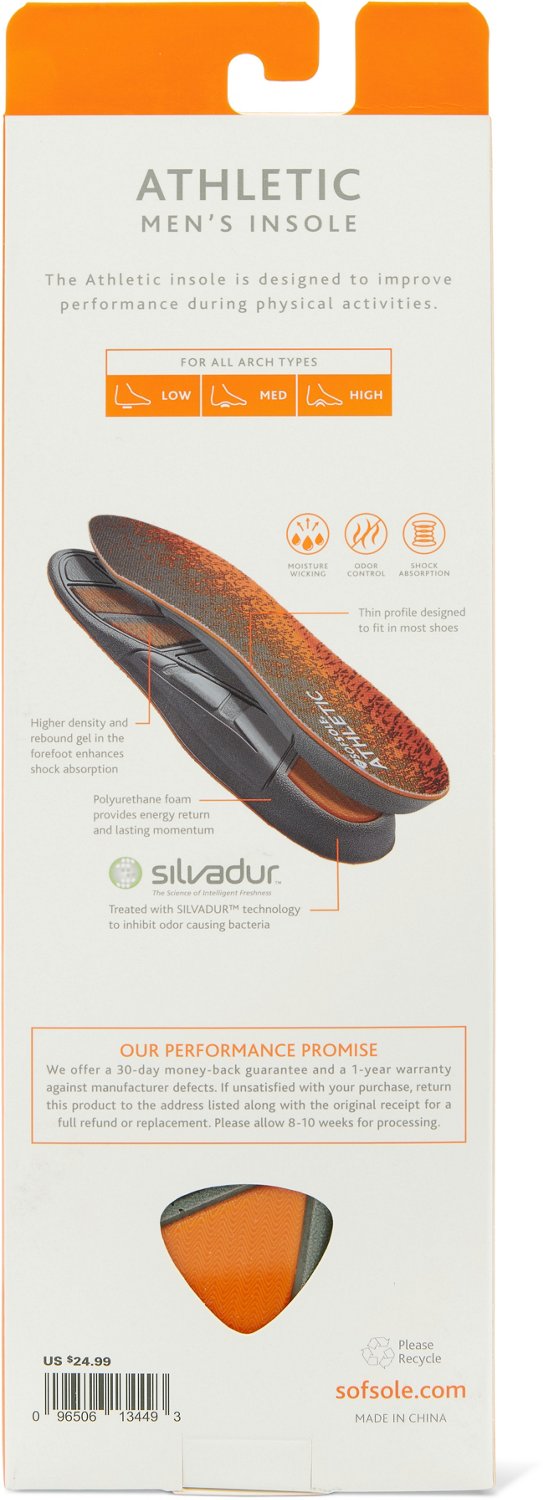 Sof Sole Athletic Men's Insoles Academy