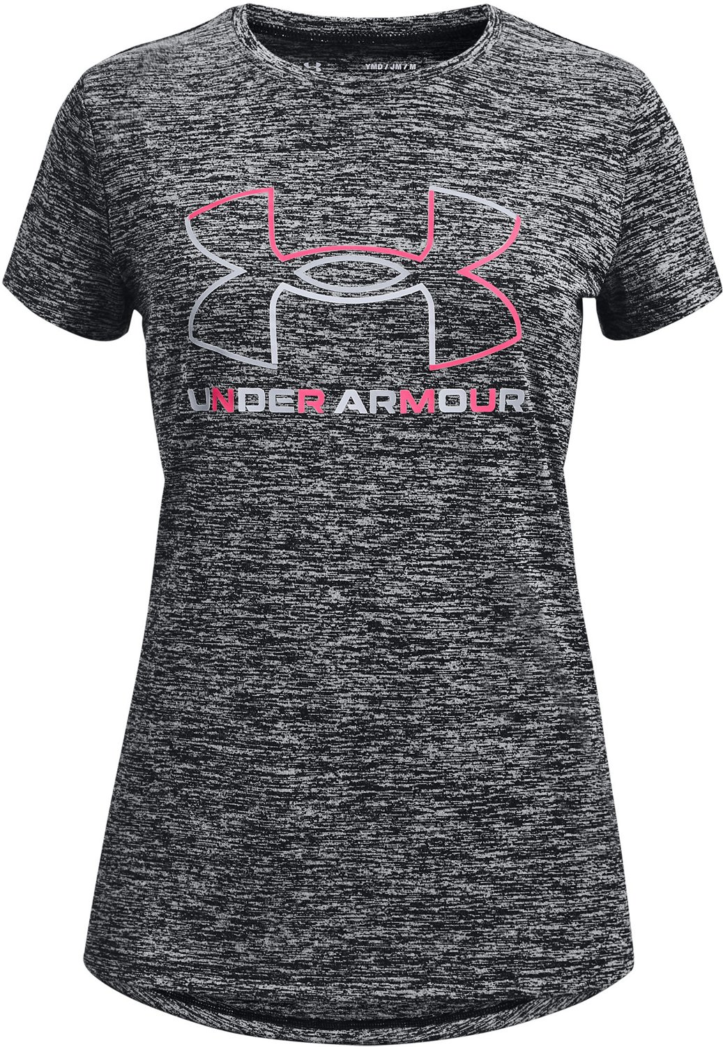 Under Armour Girls Big Logo Twist Short Sleeve T-shirt