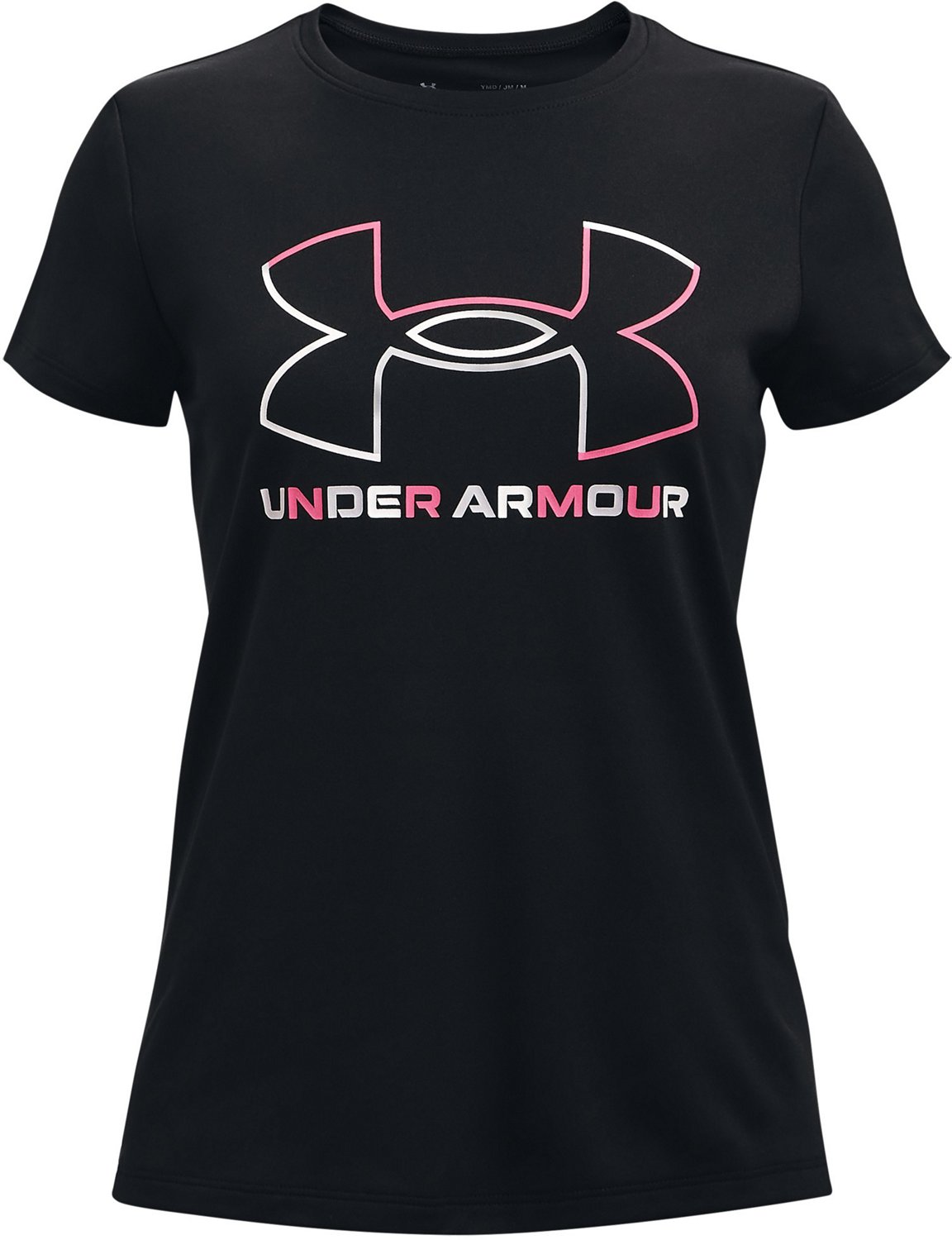 Under Armour Girls Big Logo Solid Short Sleeve T shirt Academy