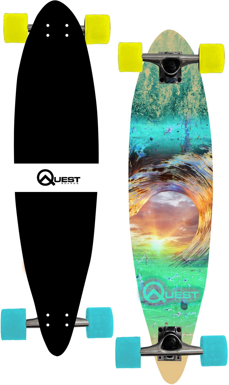 Quest K38 Pintail 40 in Longboard Free Shipping at Academy
