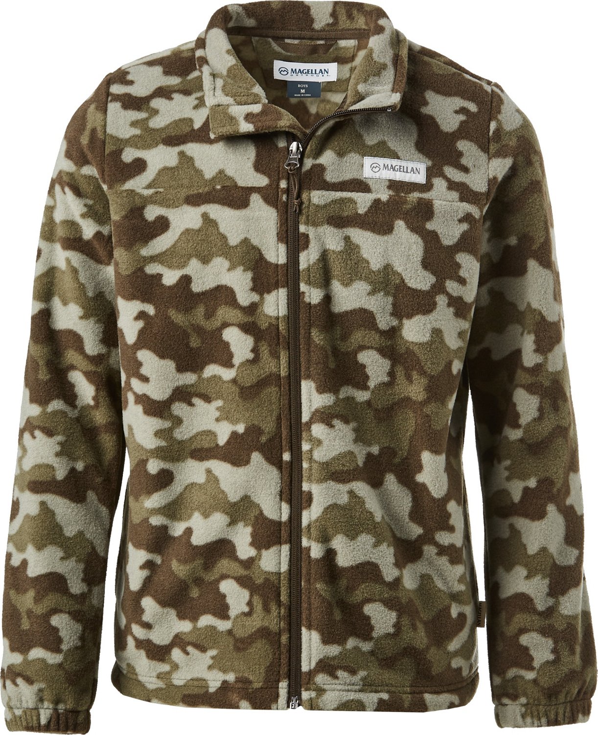 Magellan Outdoors Boys' Arctic Fleece Woodland Camo Jacket