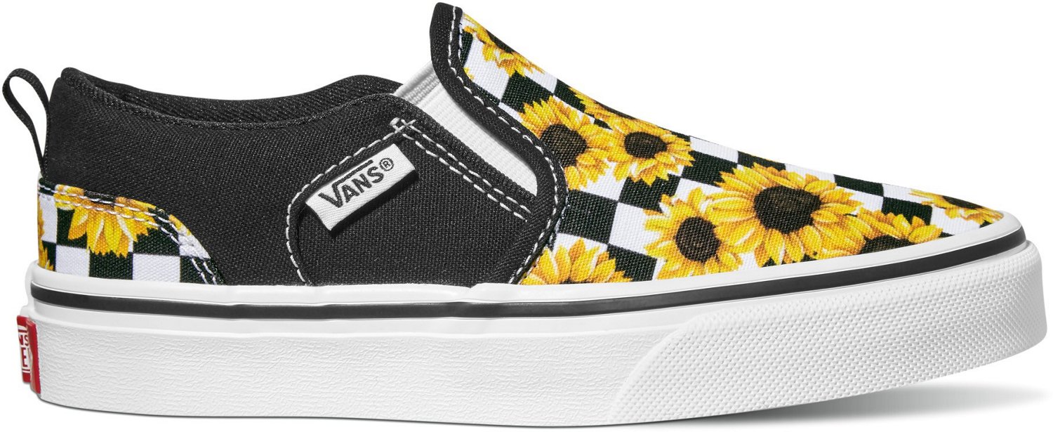 Vans Girls Sunflower Asher Psgs Slip On Shoes Academy