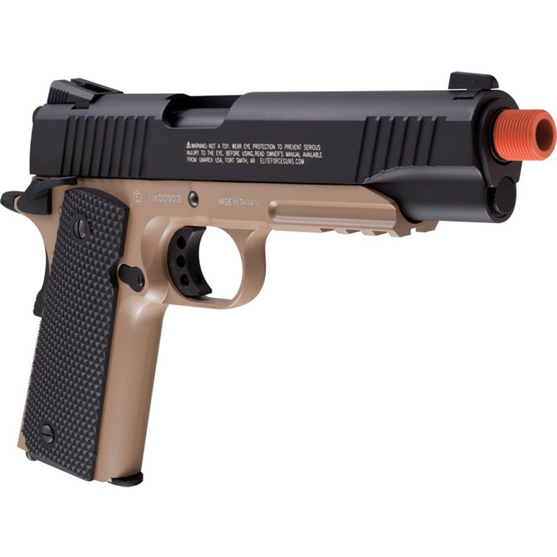 Umarex USA Elite Force 1911 TAC Air Pistol Brown, 6MM - Softair Guns And Accessories at Academy Sports