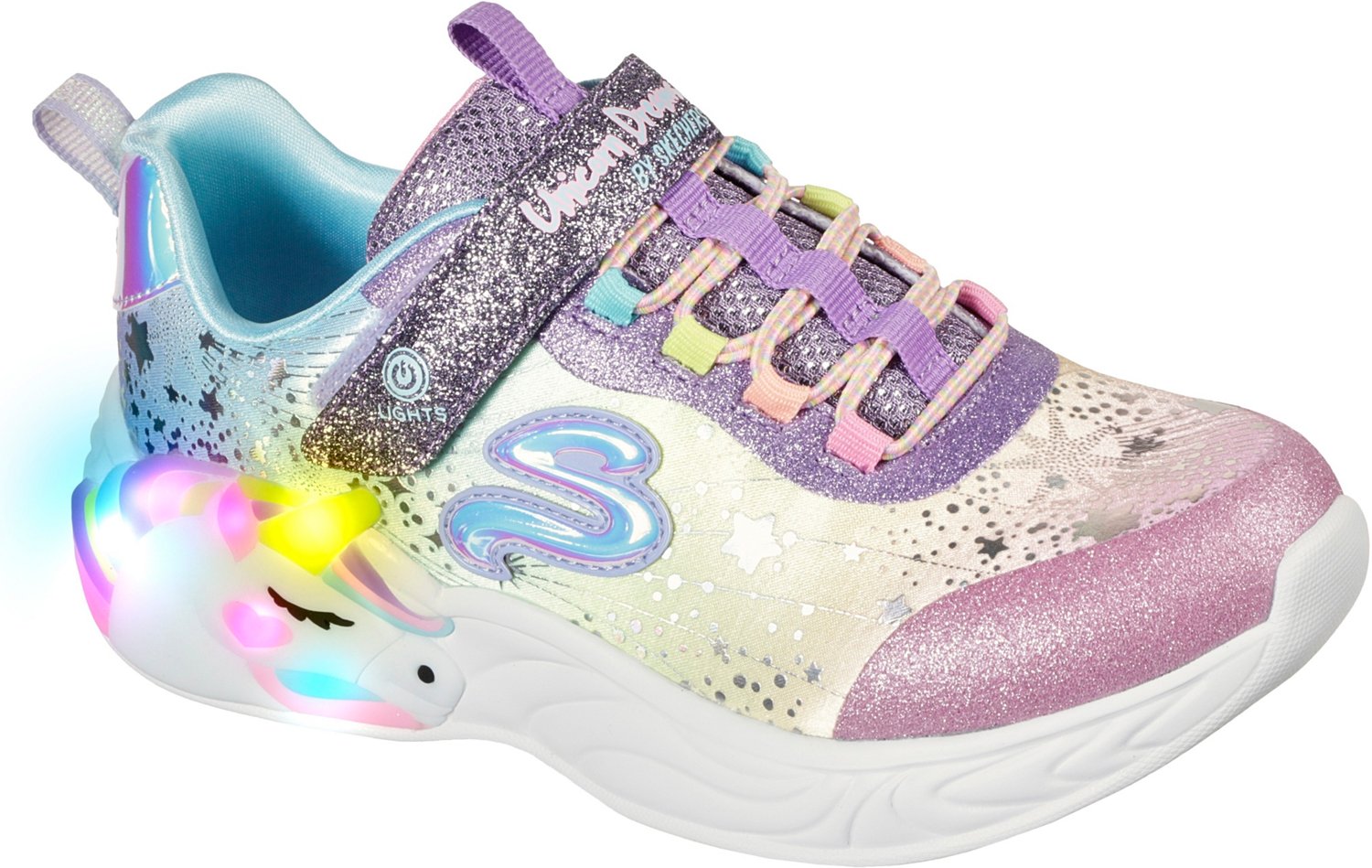 SKECHERS Girls' Pre-School Unicorn Light-Up Shoes | Academy