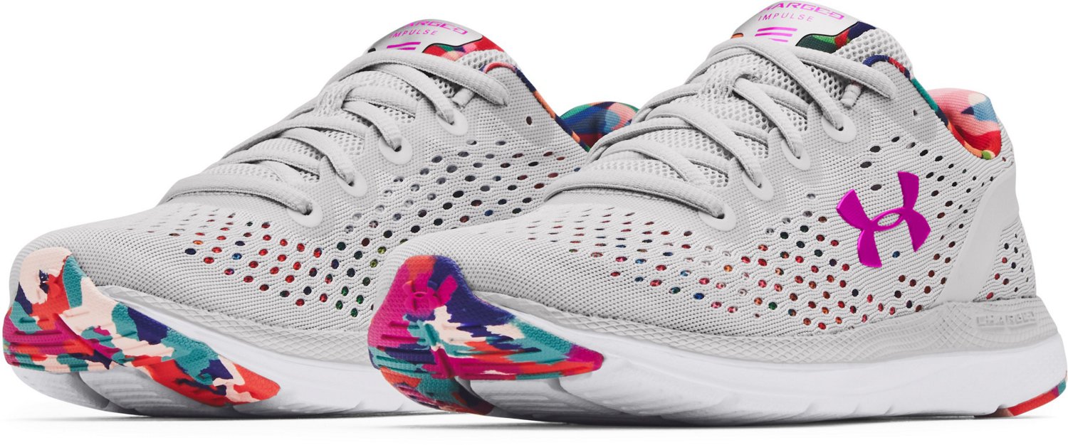 Under Armour Women's UA Charged Impulse Floral Running Shoes - view number 3