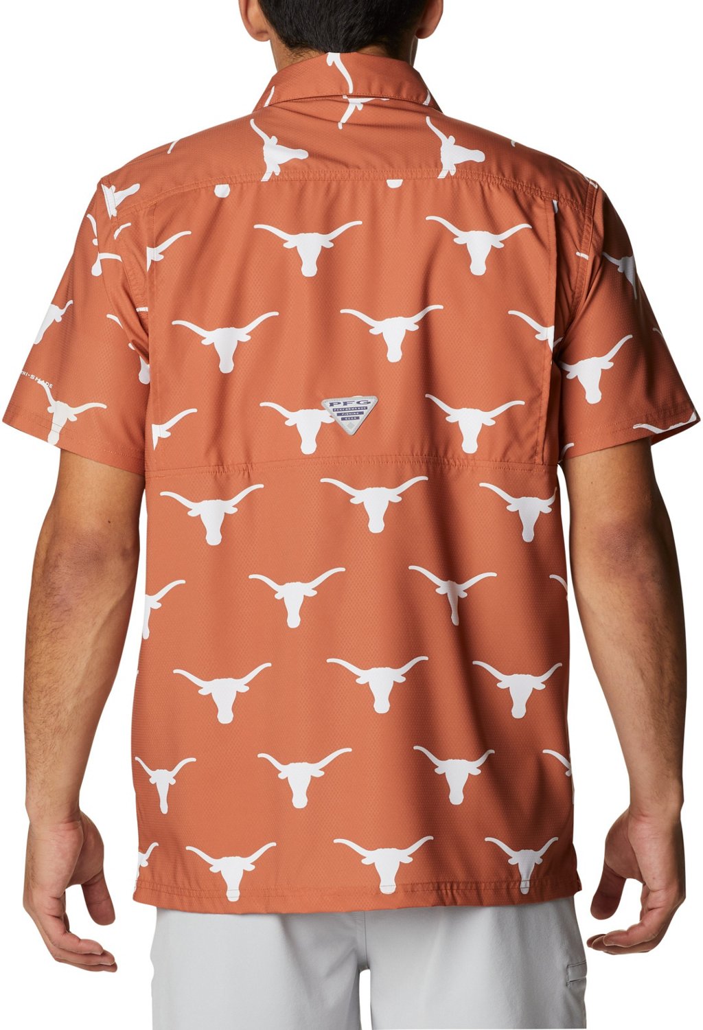 Columbia Sportswear Men's University of Texas CLG Super Slack Tide™ Logo Print Shirt                                           - view number 2