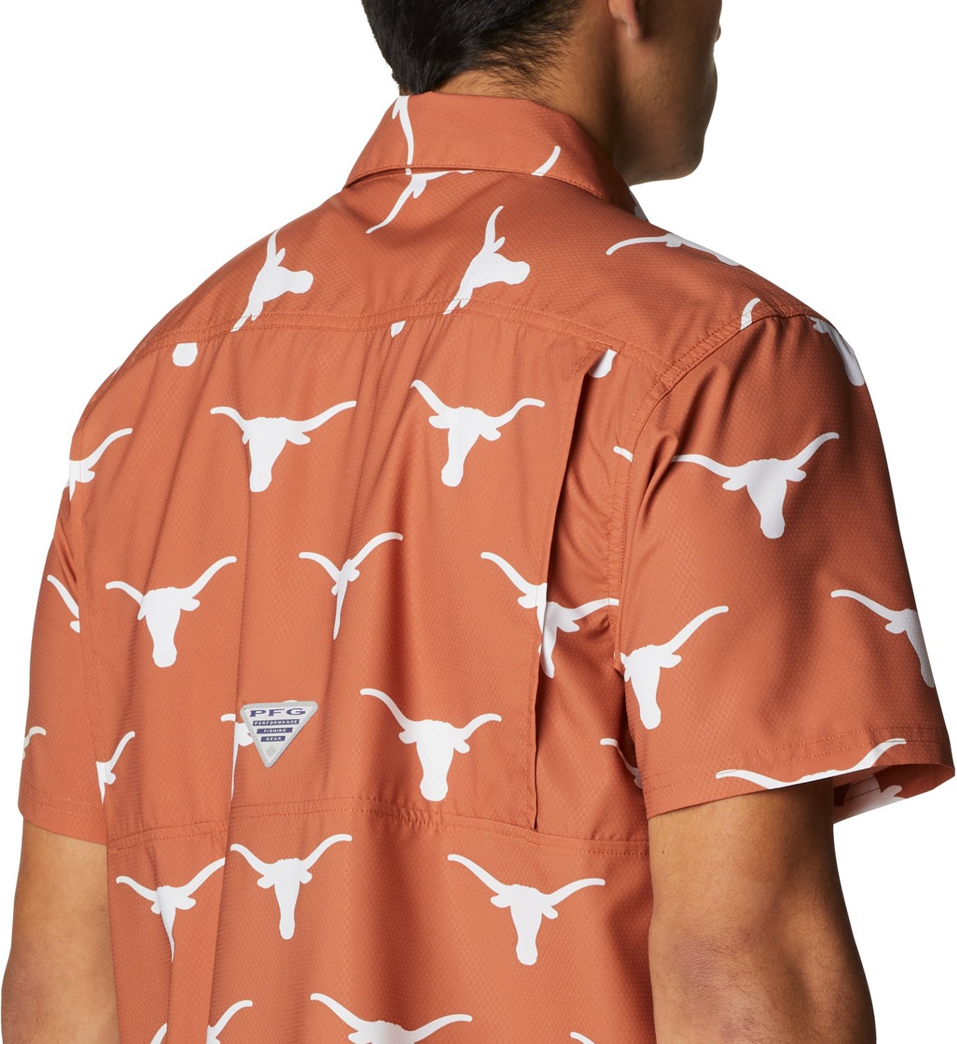 Columbia Sportswear Men's University of Texas CLG Super Slack Tide™ Logo Print Shirt                                           - view number 5